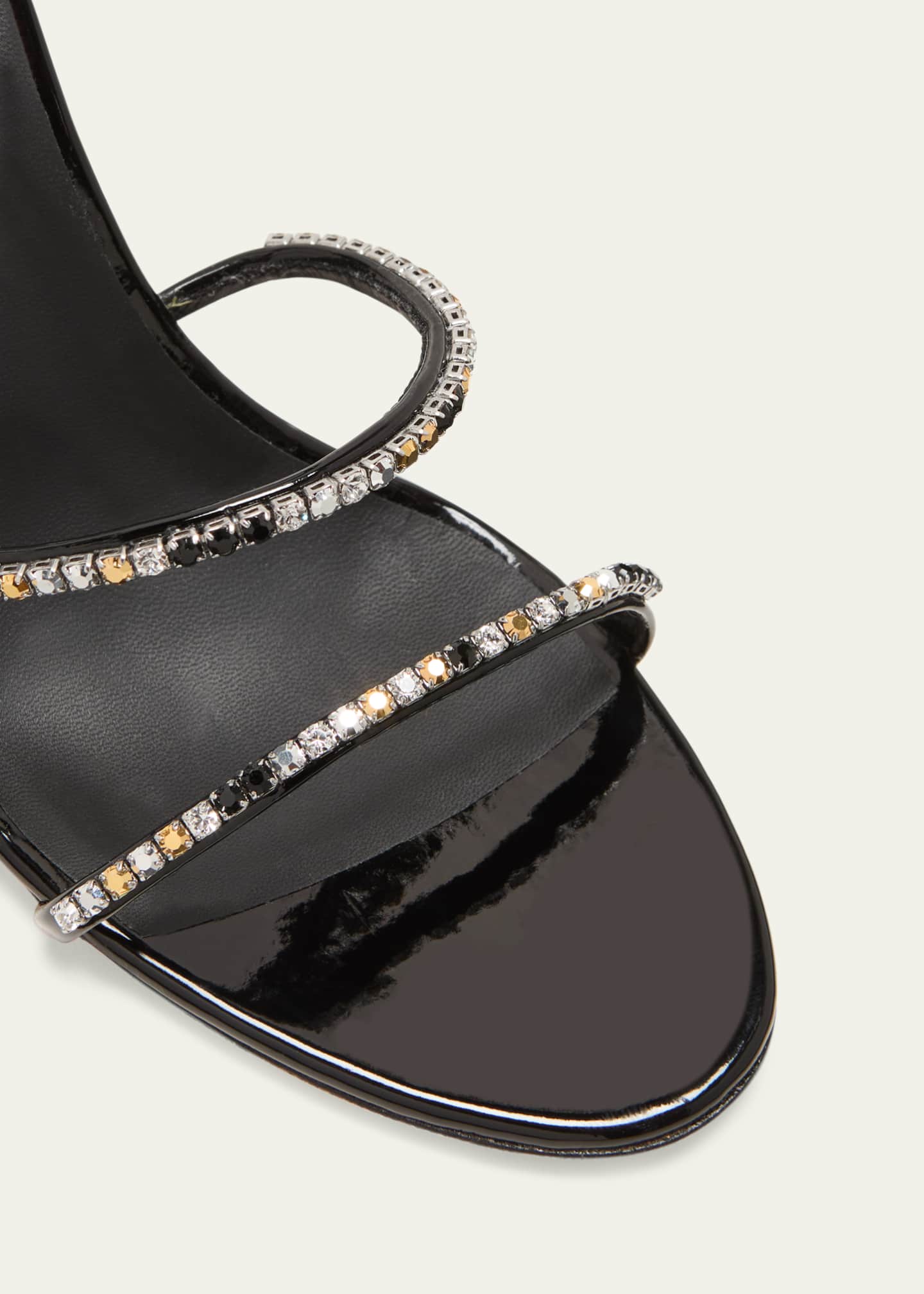 ufravigelige tempo fremstille Giuseppe Zanotti Patent Crystal Three-Band Slide Sandals - Bergdorf Goodman