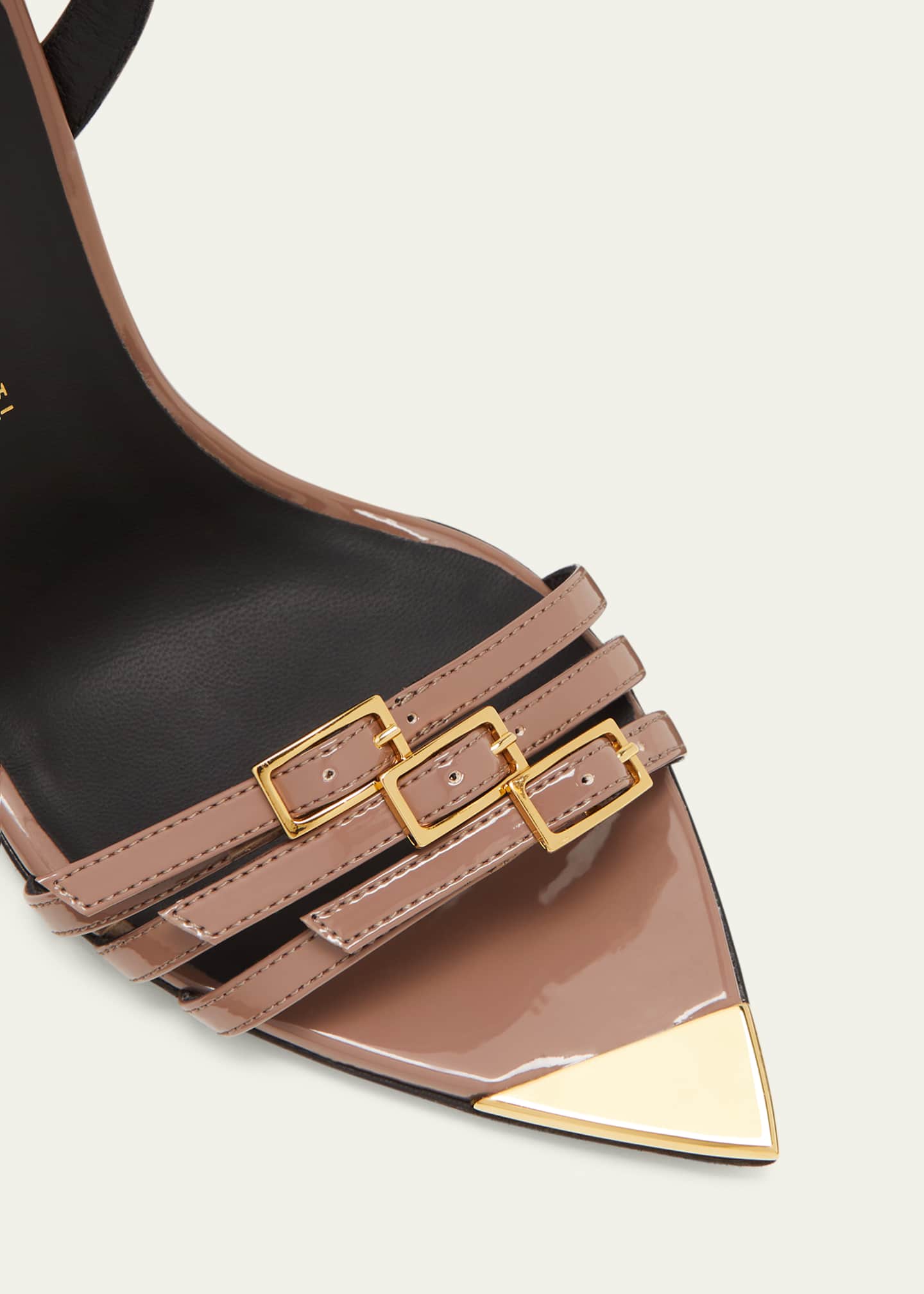 Giuseppe Zanotti Patent Multi-Buckle Stiletto Sandals - Bergdorf Goodman