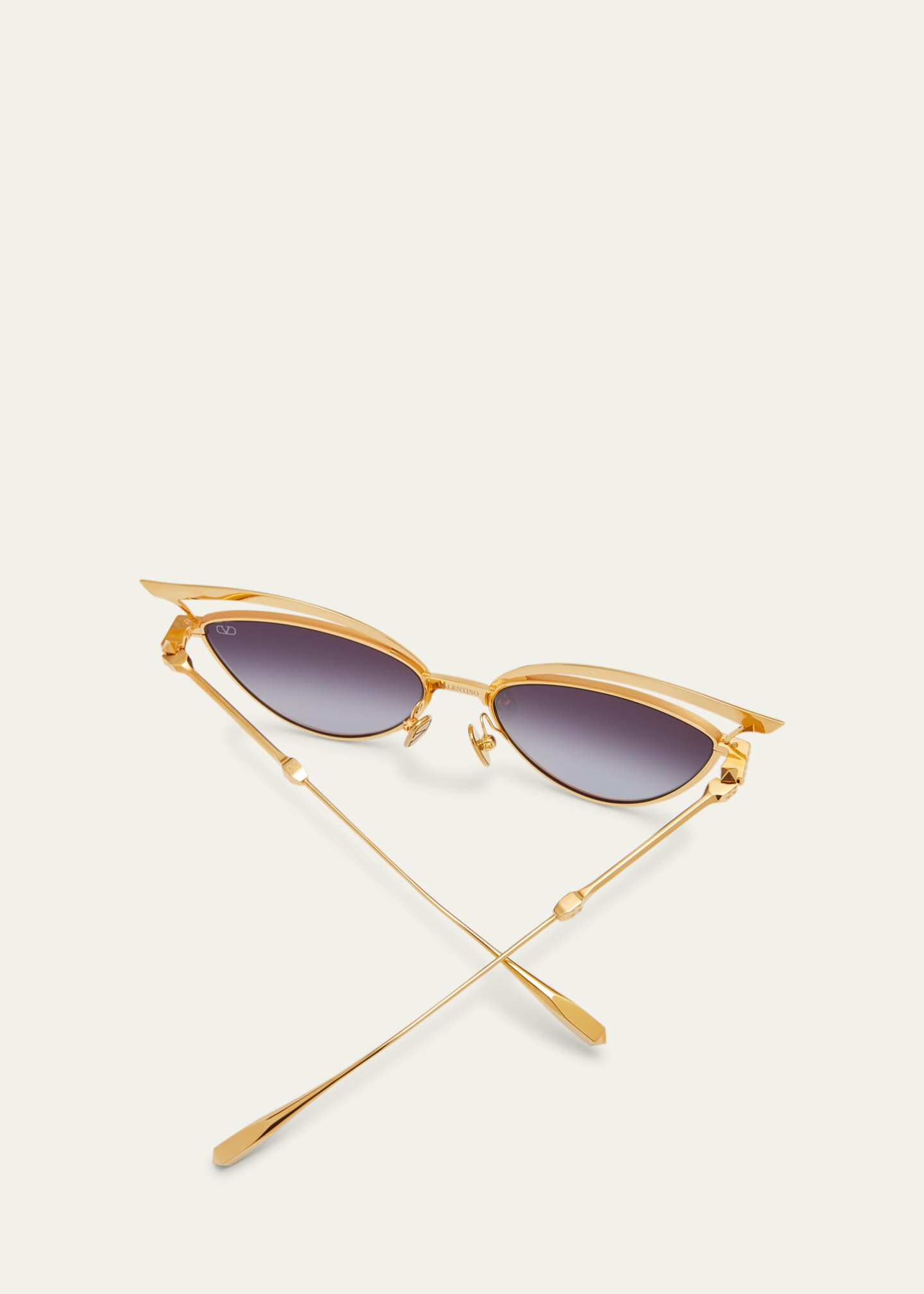 Valentino Garavani V-Glassliner Titanium Cat-Eye Sunglasses - Bergdorf ...
