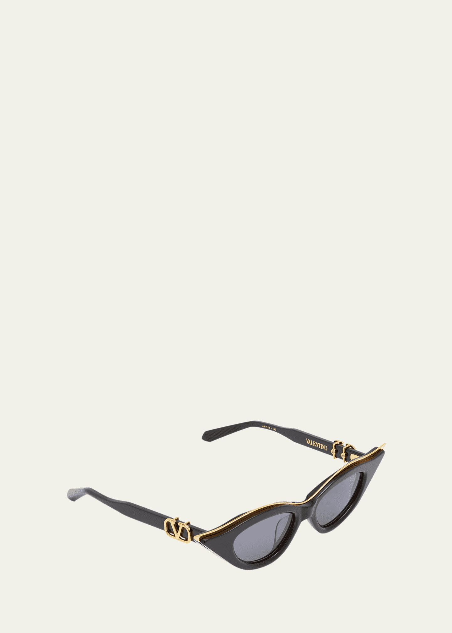 Valentino Garavani V Goldcut II Acetate Titanium Cat Eye