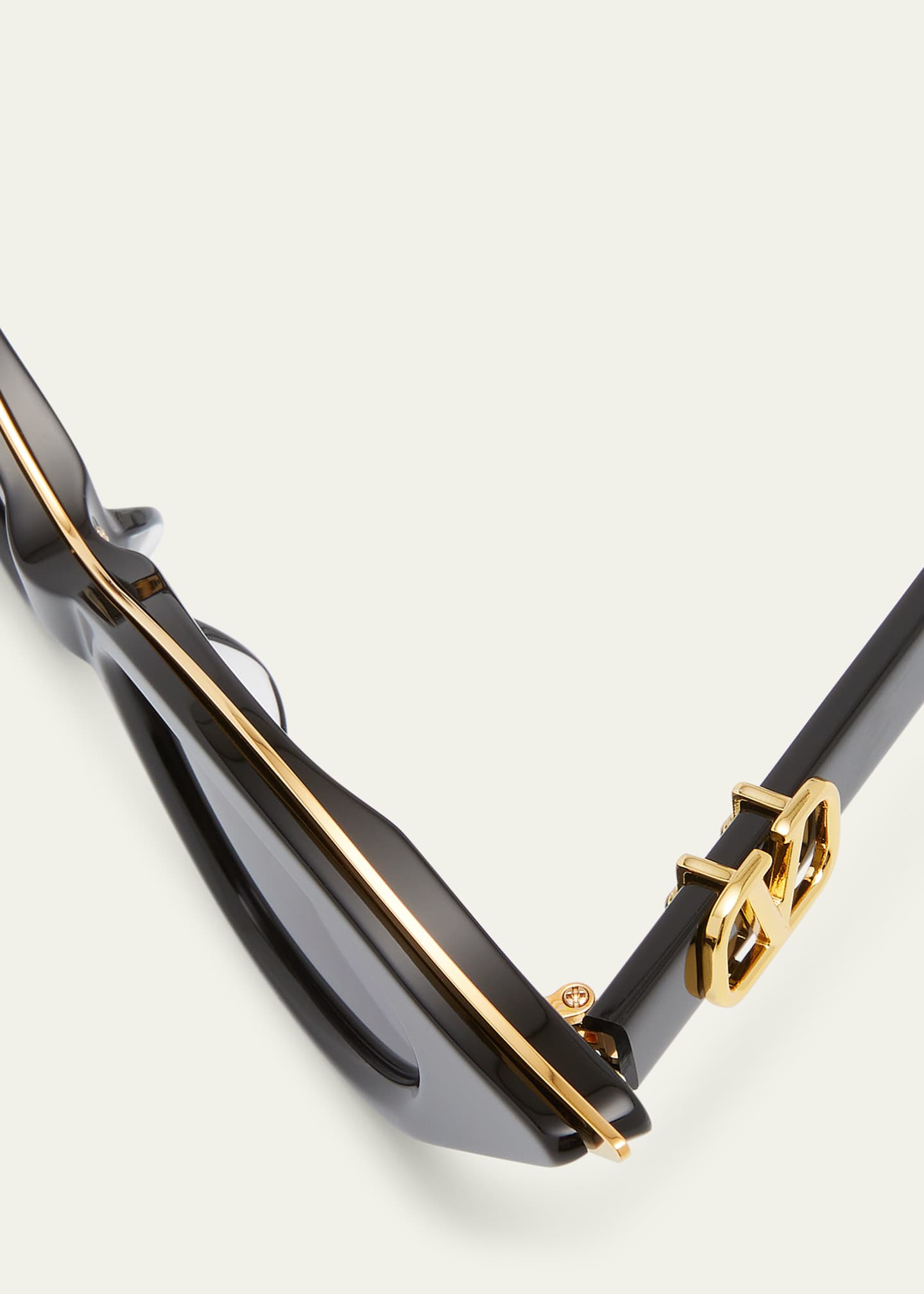 Valentino Garavani V Goldcut II Acetate & Titanium Cat-Eye Sunglasses Image 4 of 5