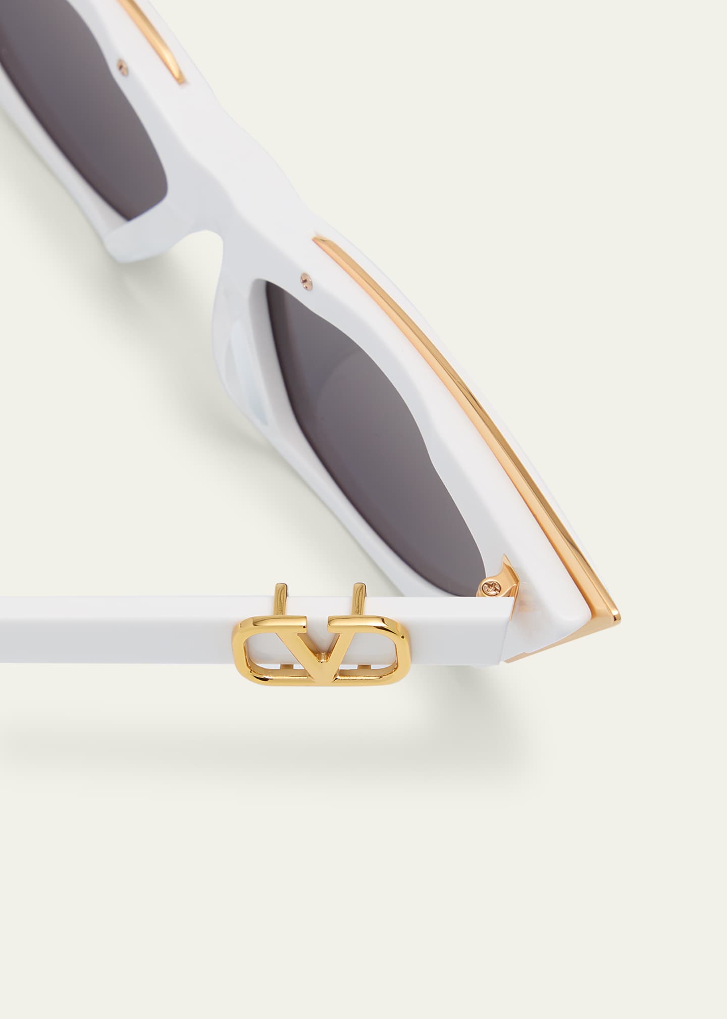 Valentino Garavani V-Goldcut I Acetate & Titanium Cat-Eye