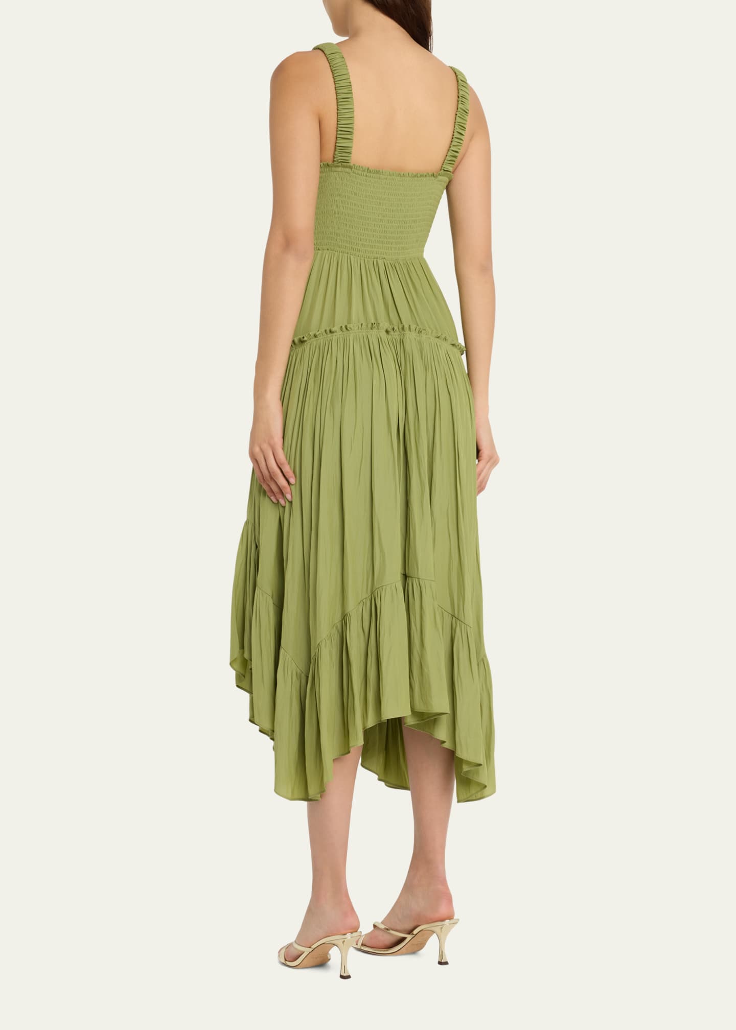 Ramy Brook Cleo Gathered Handkerchief Midi Dress Image 3 of 5