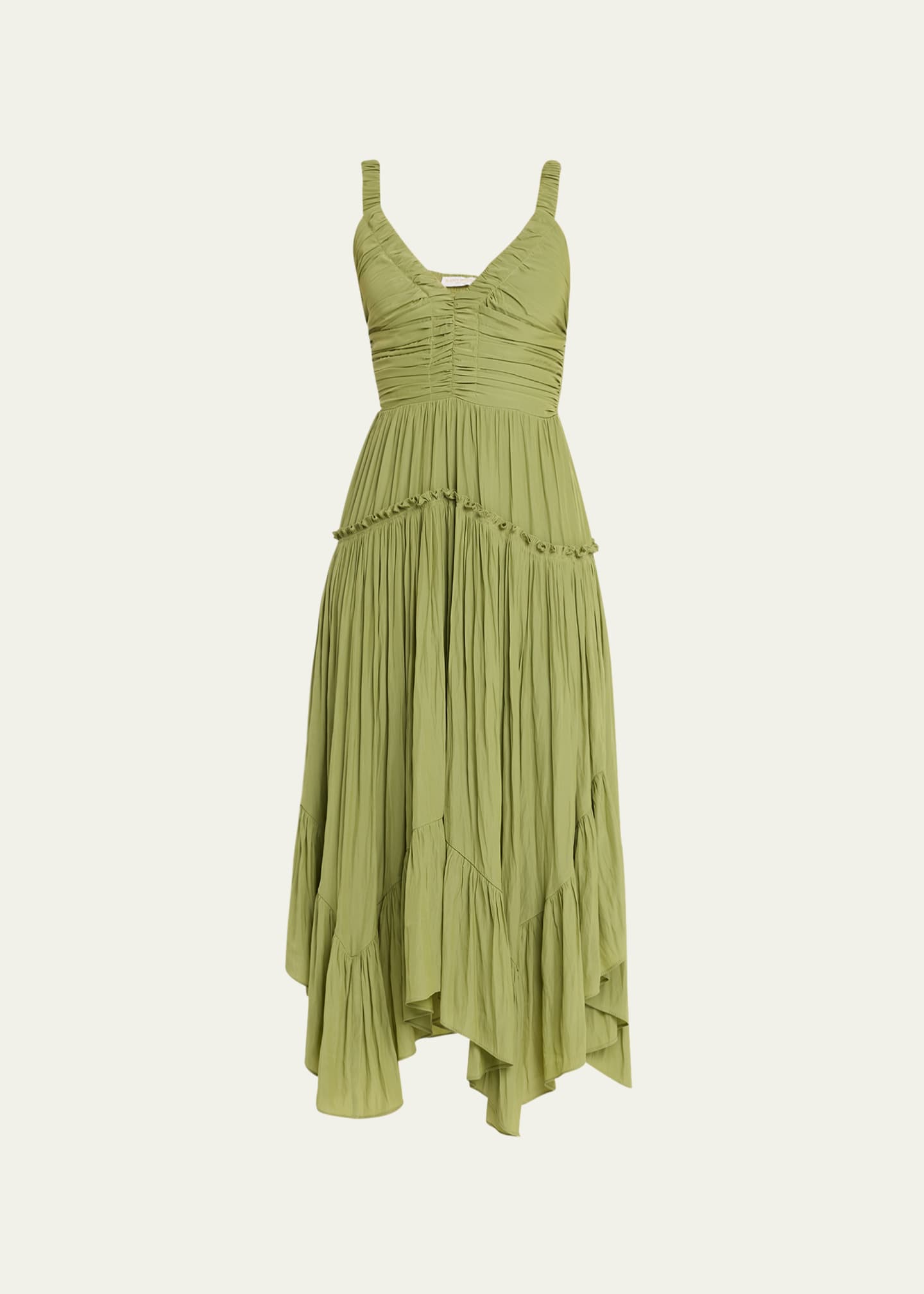 Ramy Brook Cleo Gathered Handkerchief Midi Dress Bergdorf Goodman