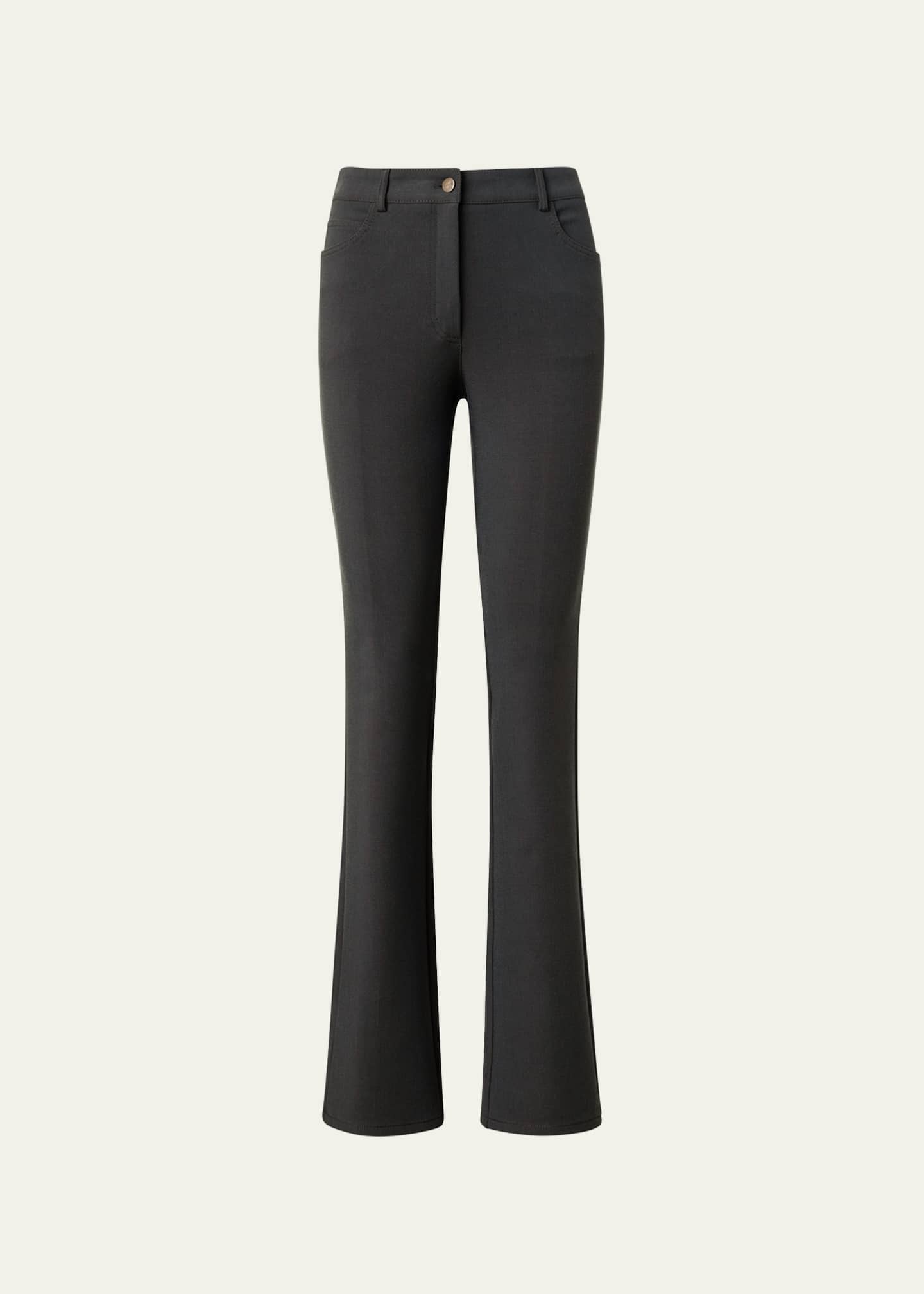 Akris Maris Lyocell Wool High-Rise Bootcut Pants - Bergdorf Goodman