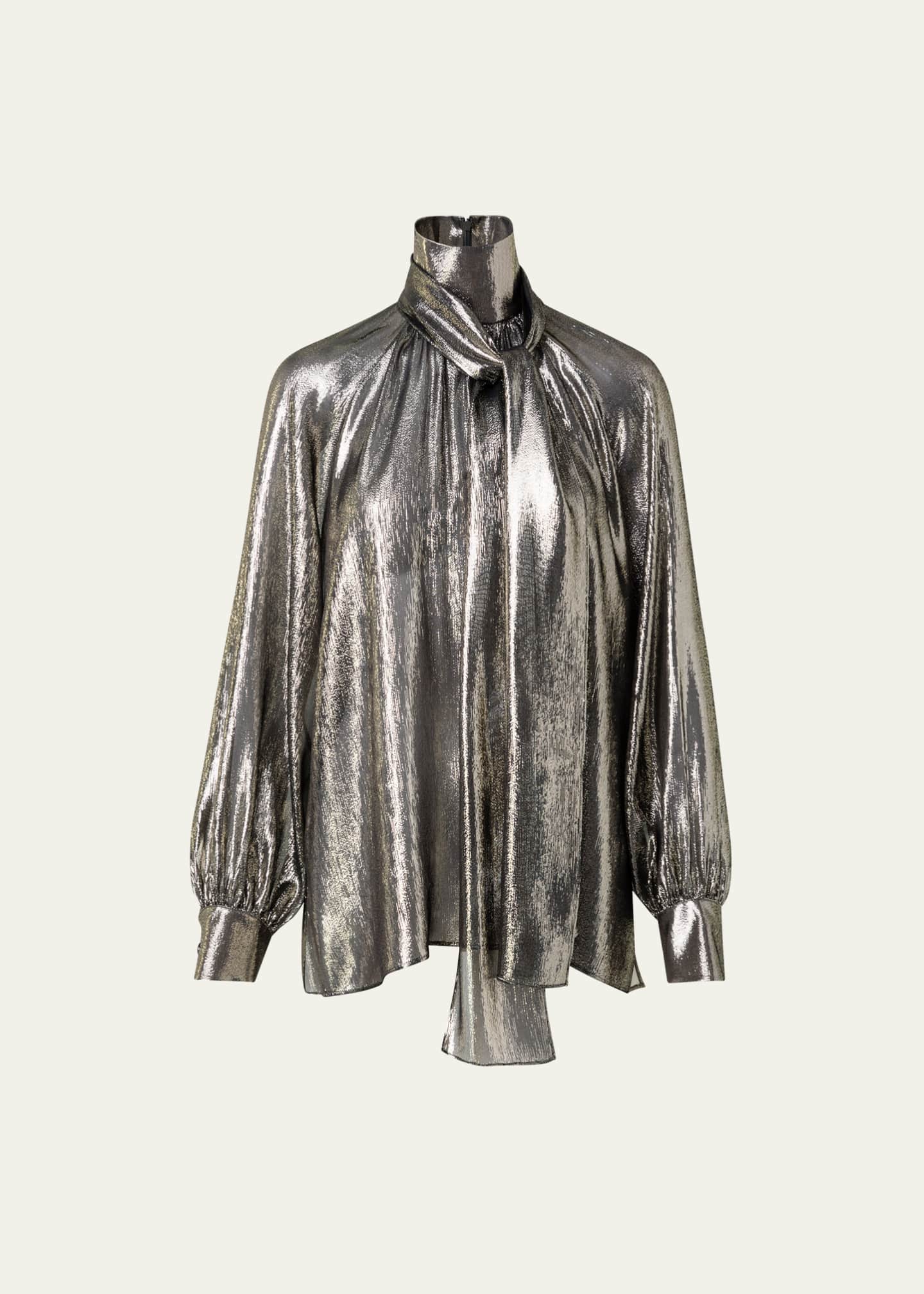 silver bow blouse