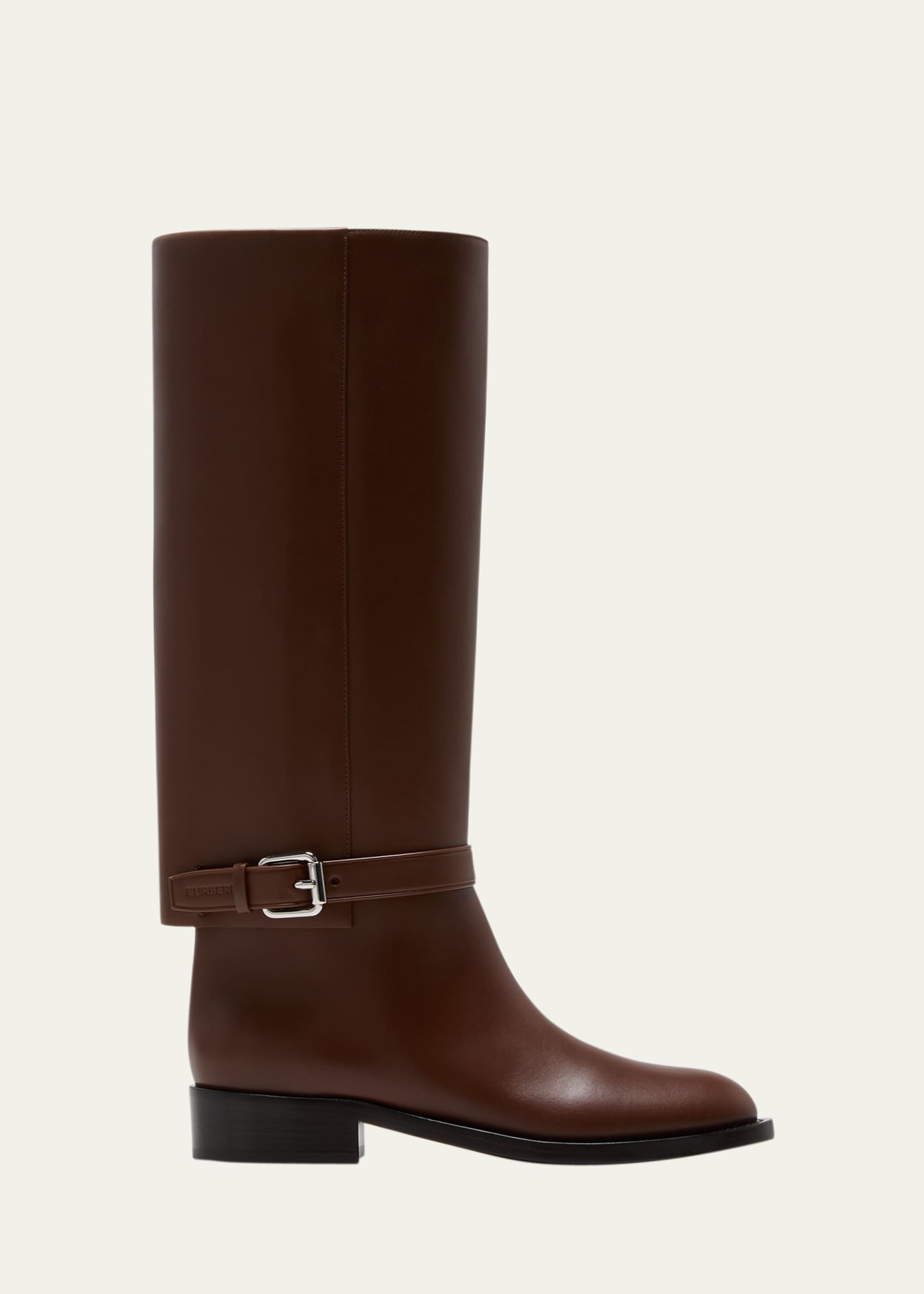 Burberry Emmett Leather Buckle Riding Boots