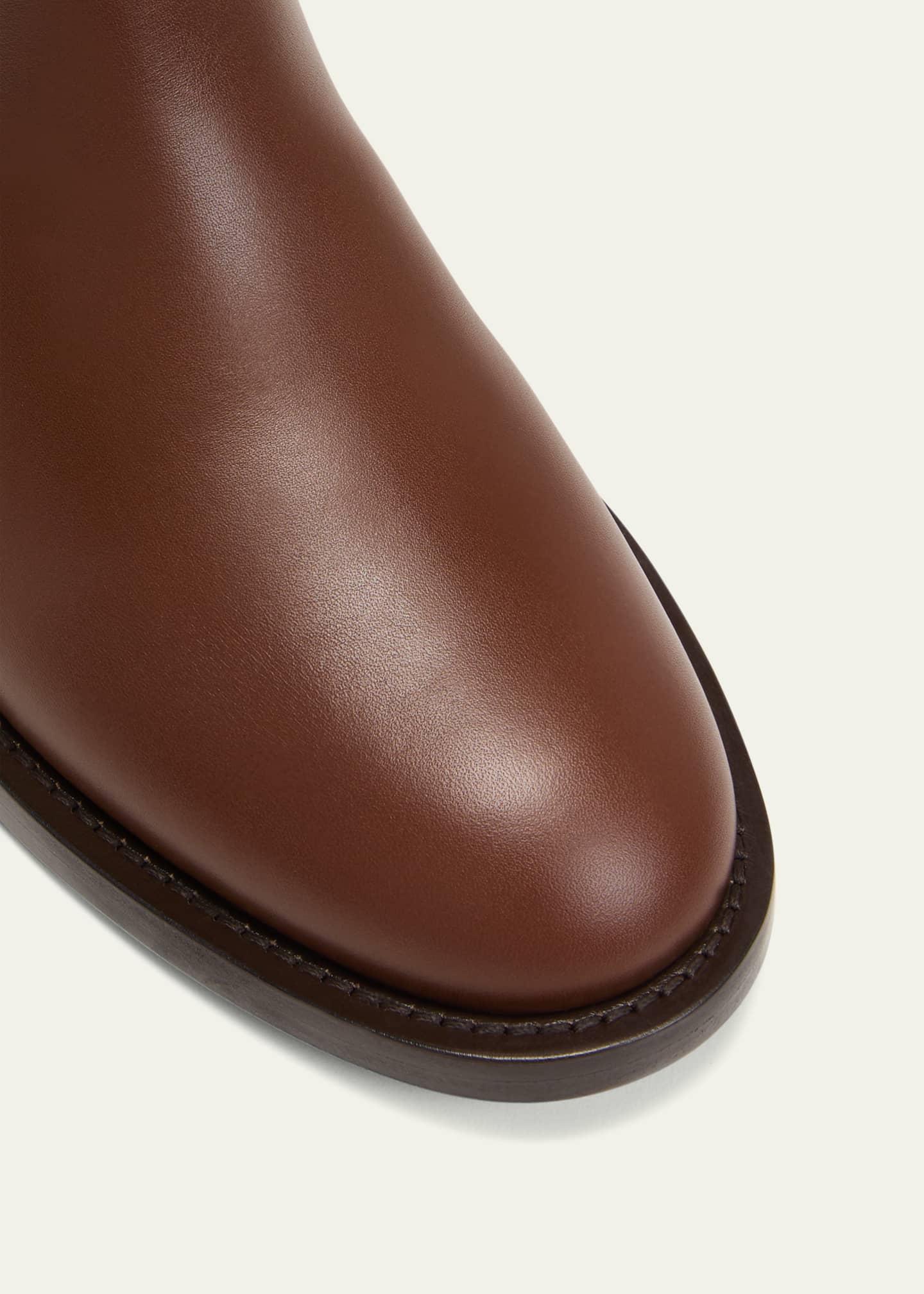 Burberry leather riding boots top