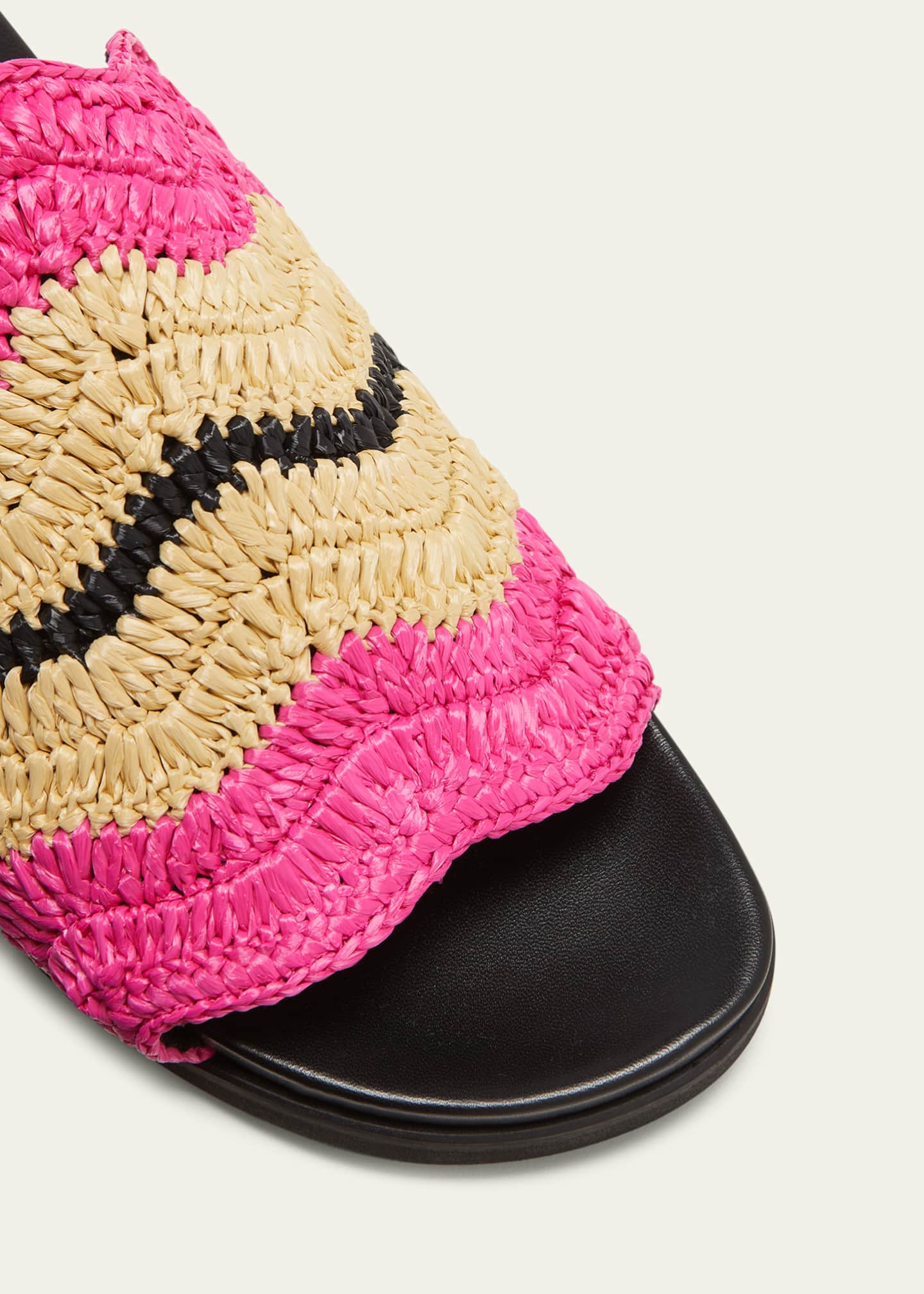 Marni Colorblock Woven Slide Sandals