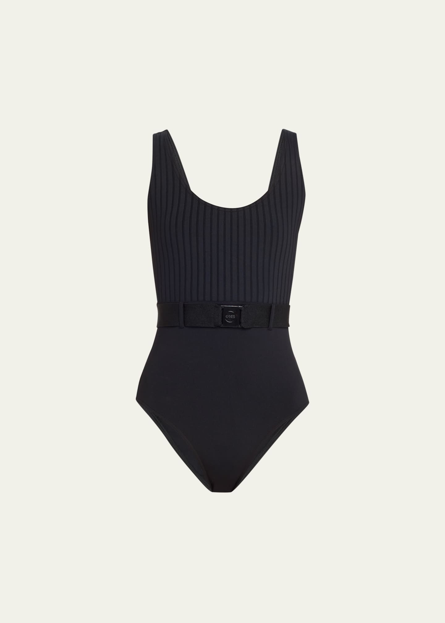 lauren ralph lauren ottoman boat neck one piece swimsuit
