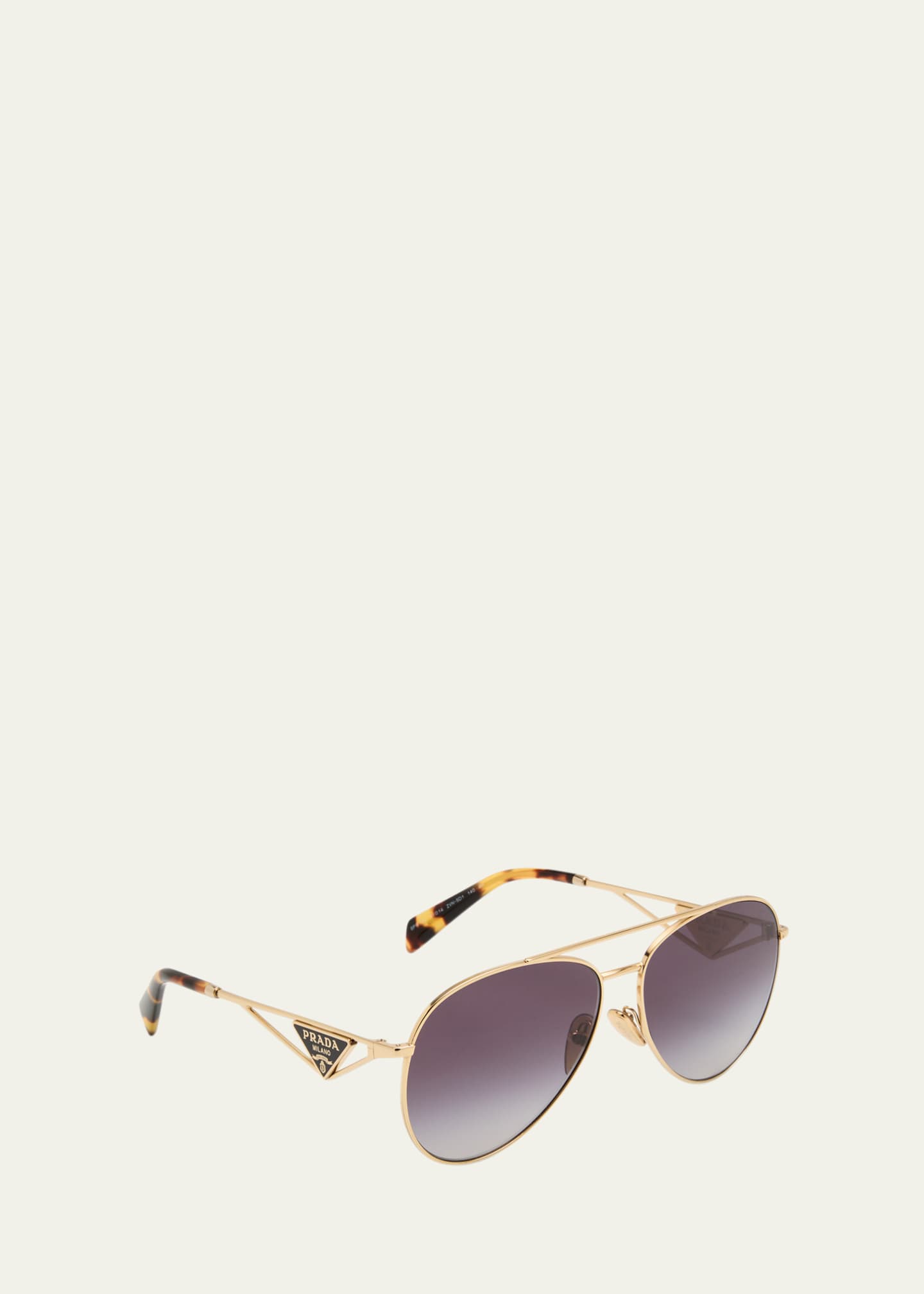 Prada PR 73ZS Steel & Acetate Aviator Sunglasses - Bergdorf Goodman