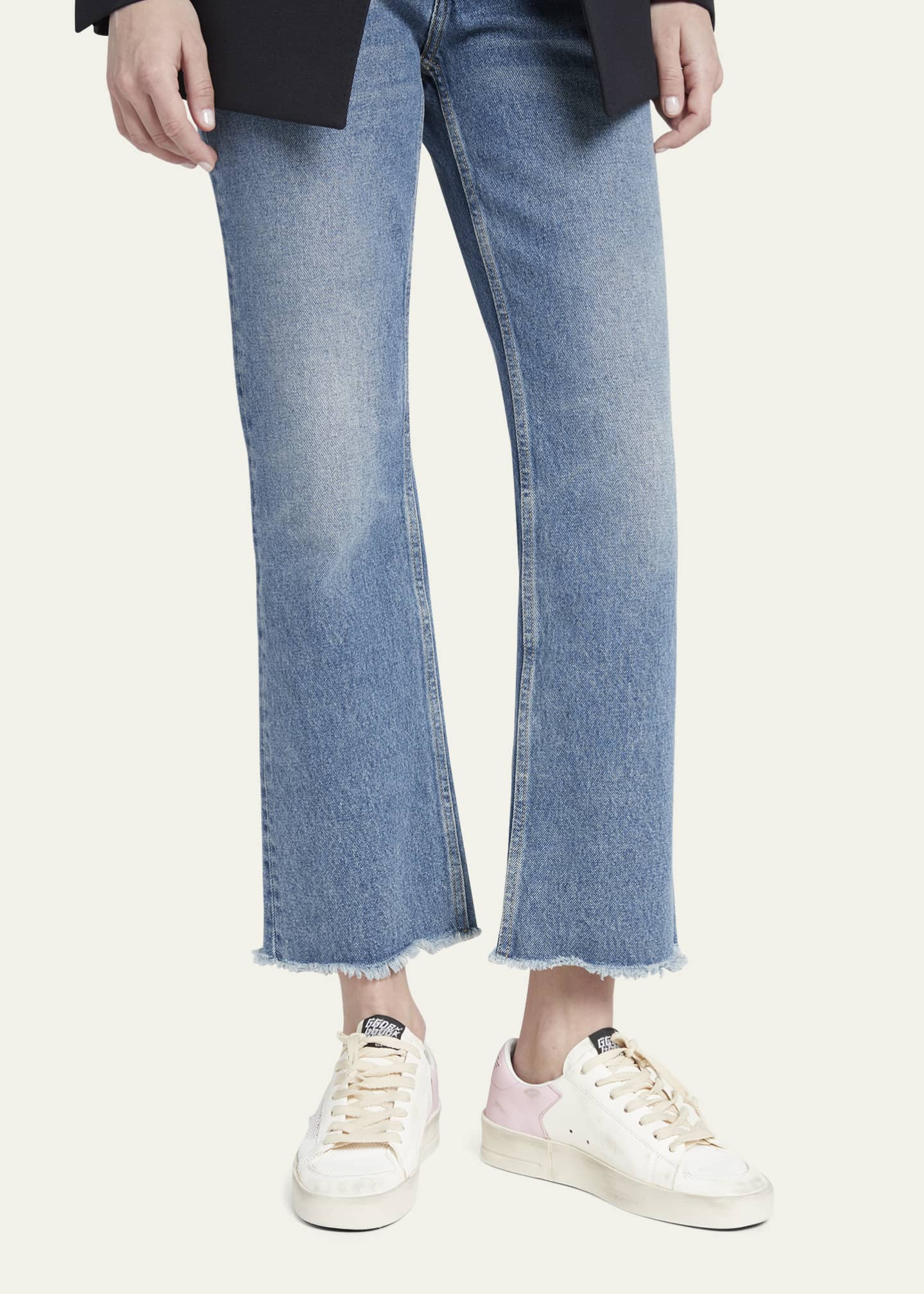 Golden Goose Stardan Leather Net Low-Top Sneakers Image 2 of 5
