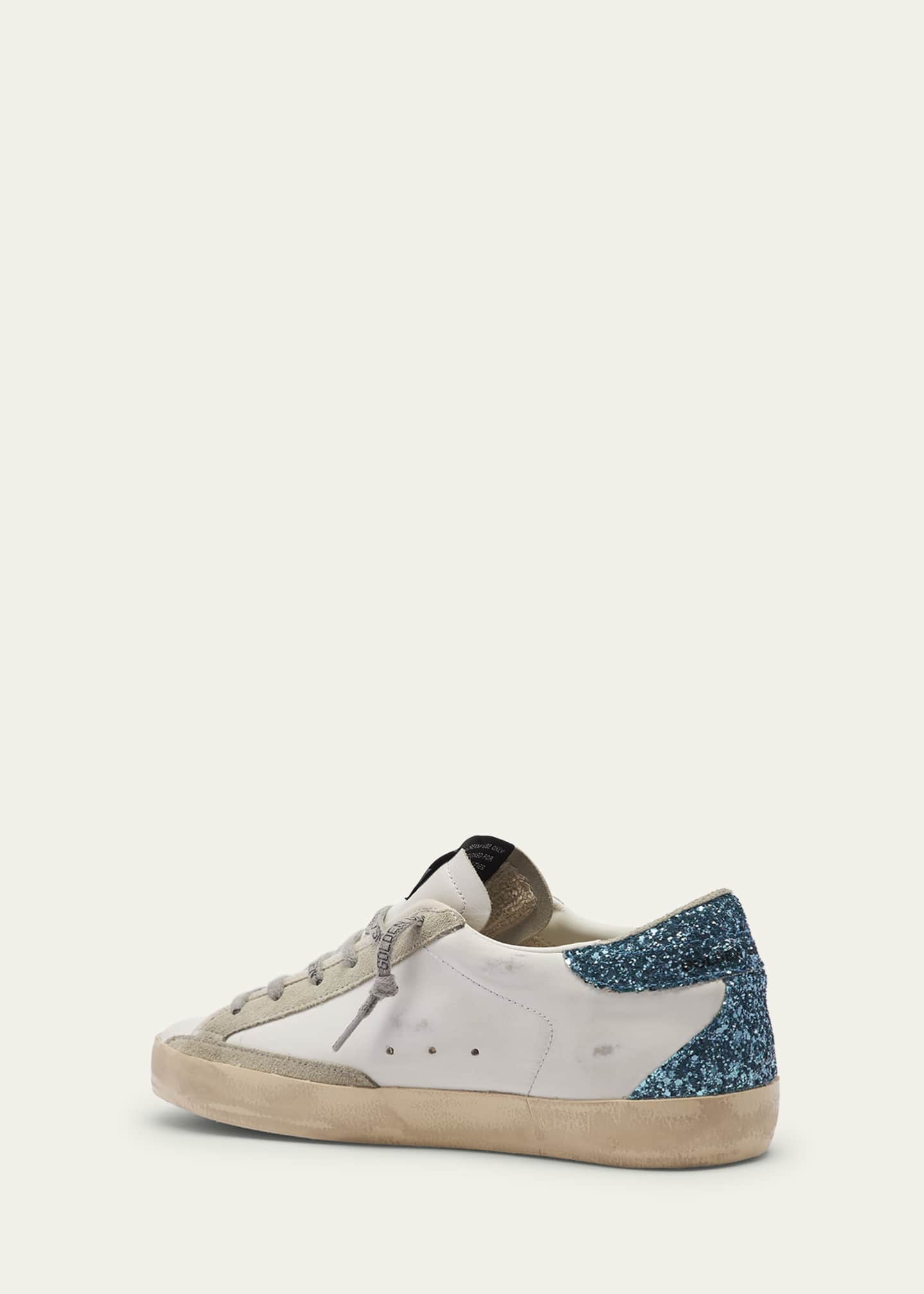 Superstar Leather Glitter Low-Top Sneakers