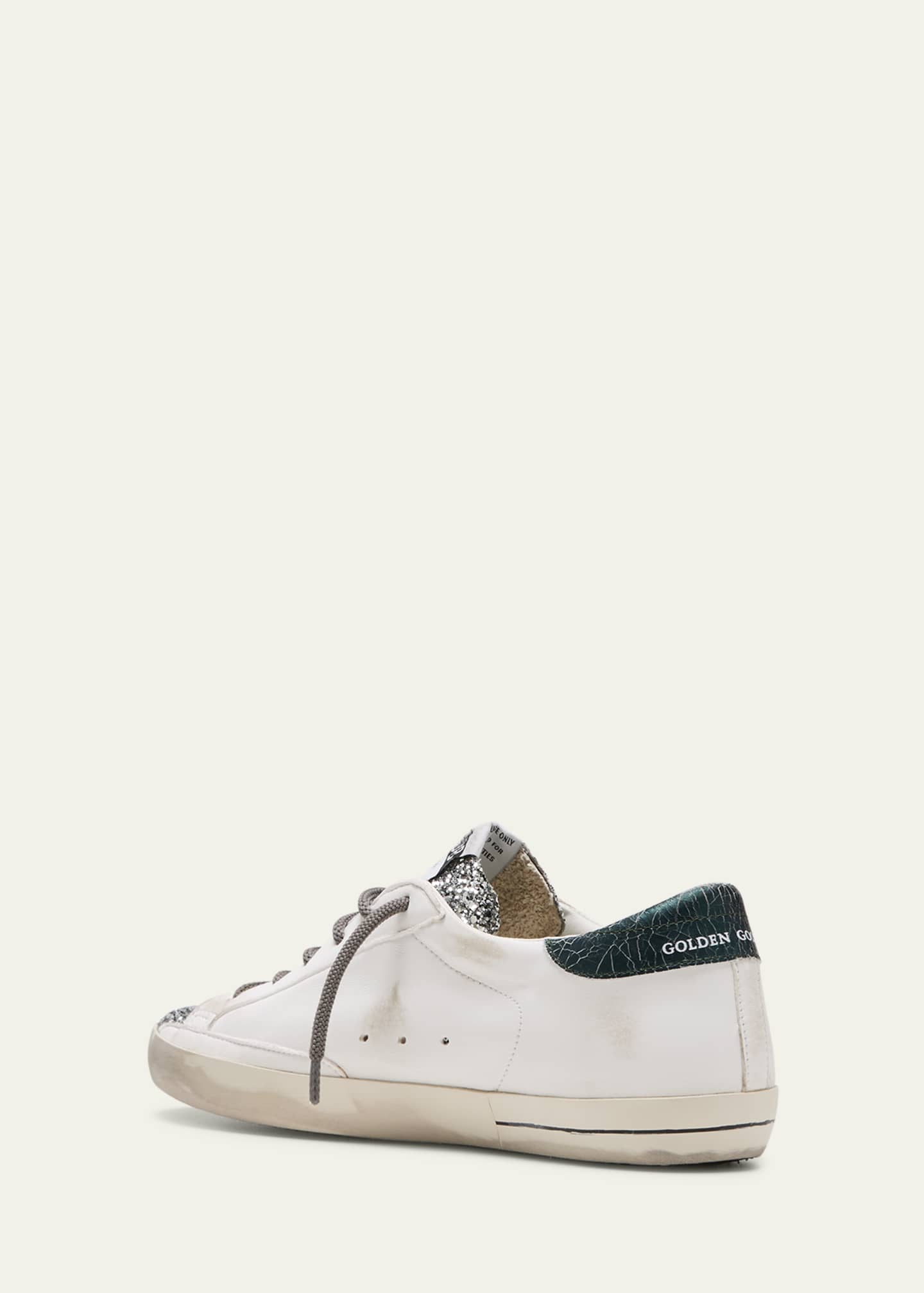 Golden Goose Superstar Mixed Leather Script Low-Top Sneakers Image 2 of 3