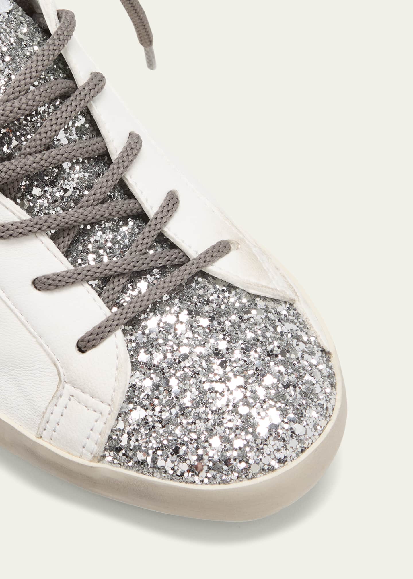 Golden Goose Superstar Mixed Leather Script Low-Top Sneakers Image 3 of 3