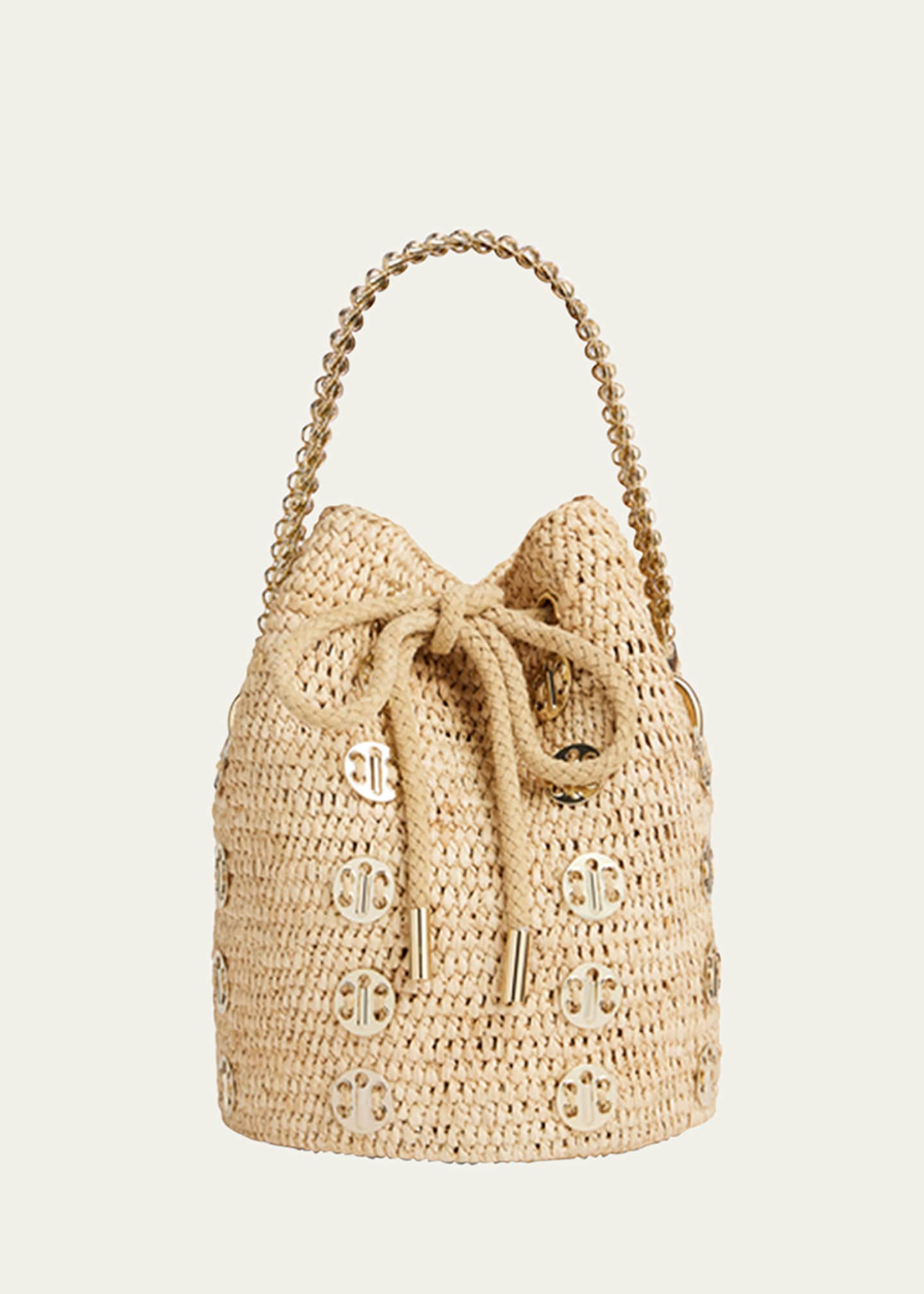Raffia bucket bag hot sale