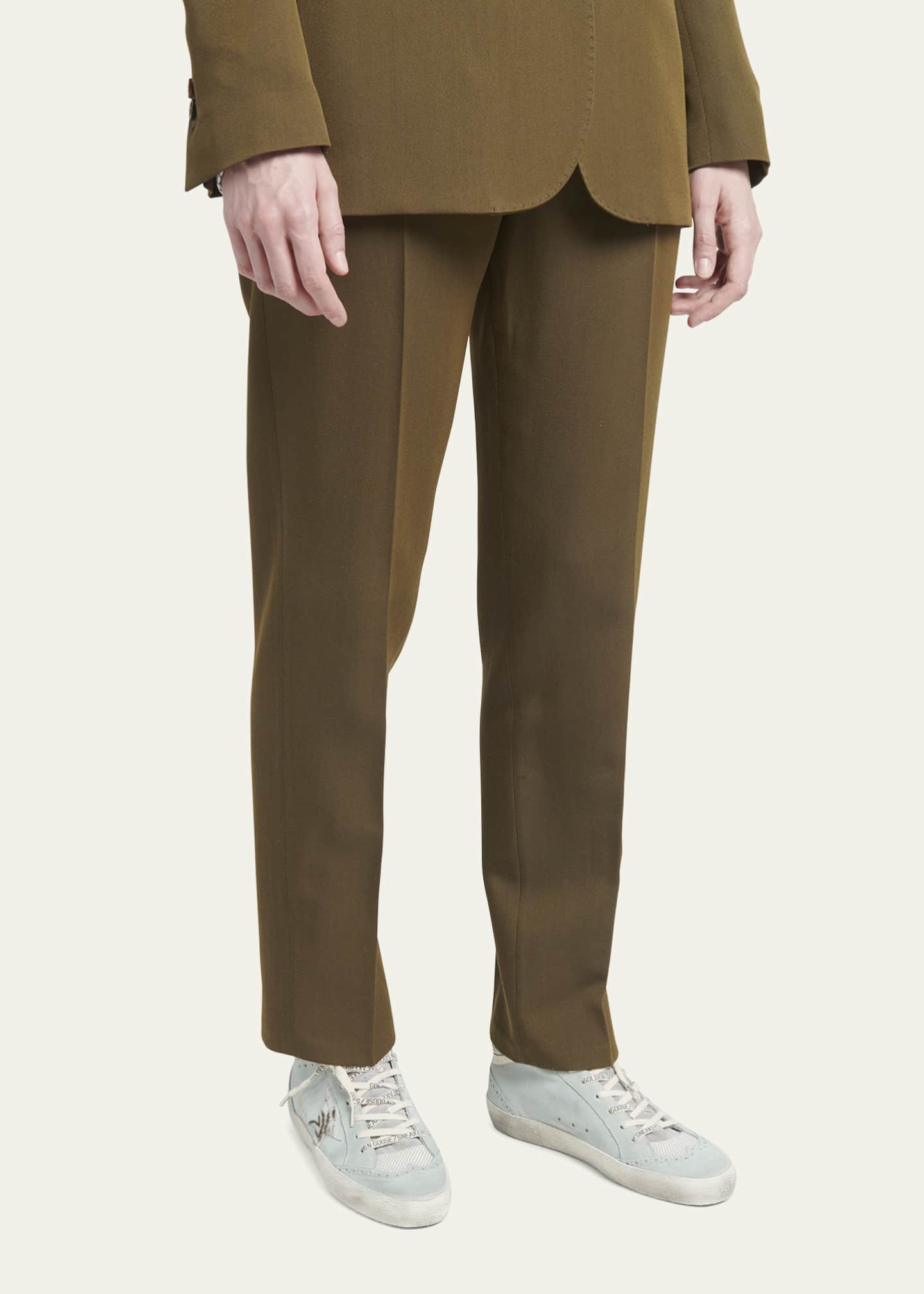 Golden Goose Mid Star Suede Zebra Wing-Tip Sneakers Image 2 of 5