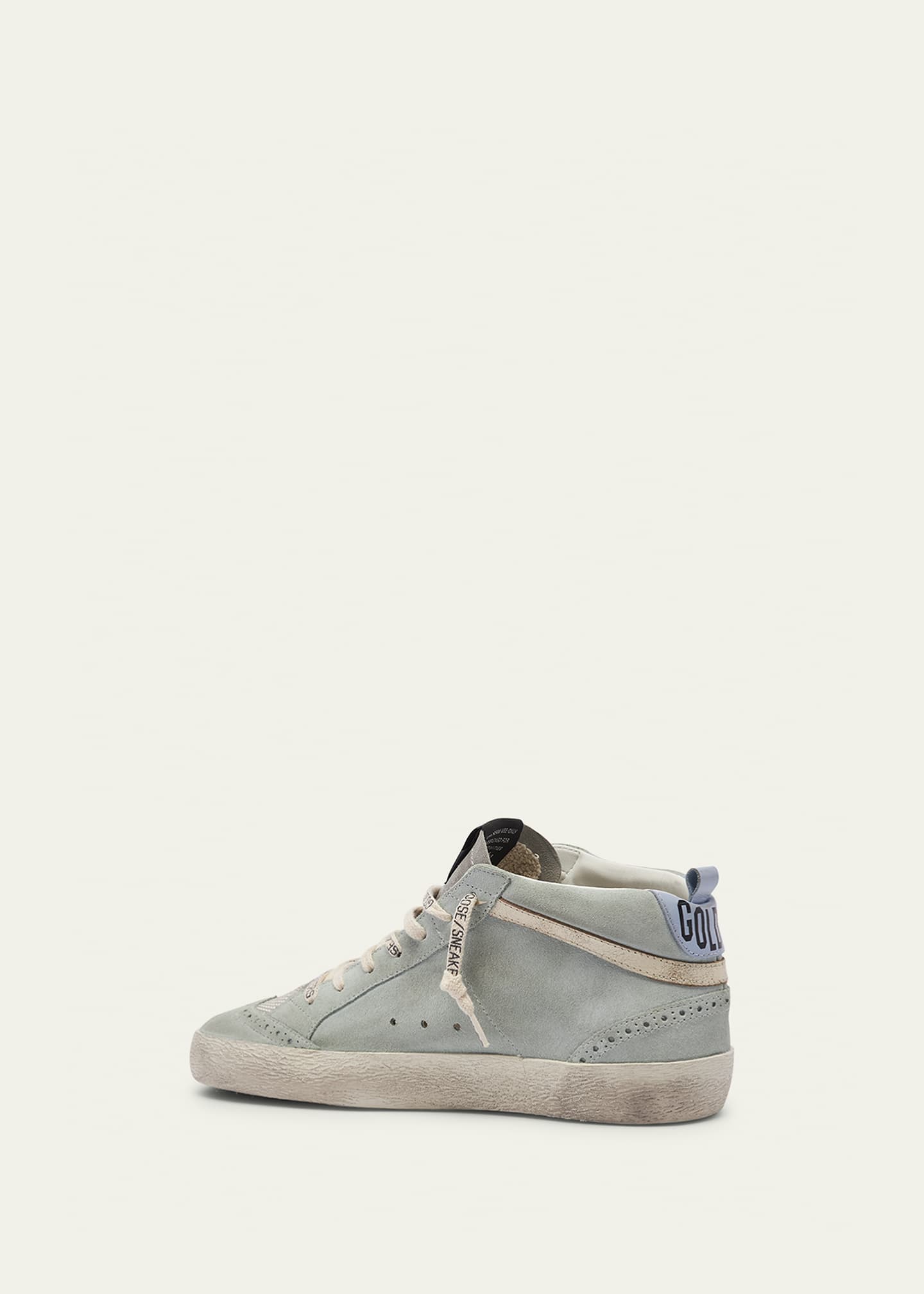 Golden Goose Mid Star Suede Zebra Wing-Tip Sneakers Image 4 of 5