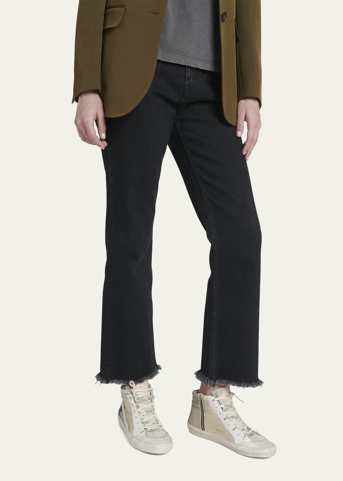 Golden Goose Slide Mid-Top Metallic Leather Sneakers Image 2 of 5