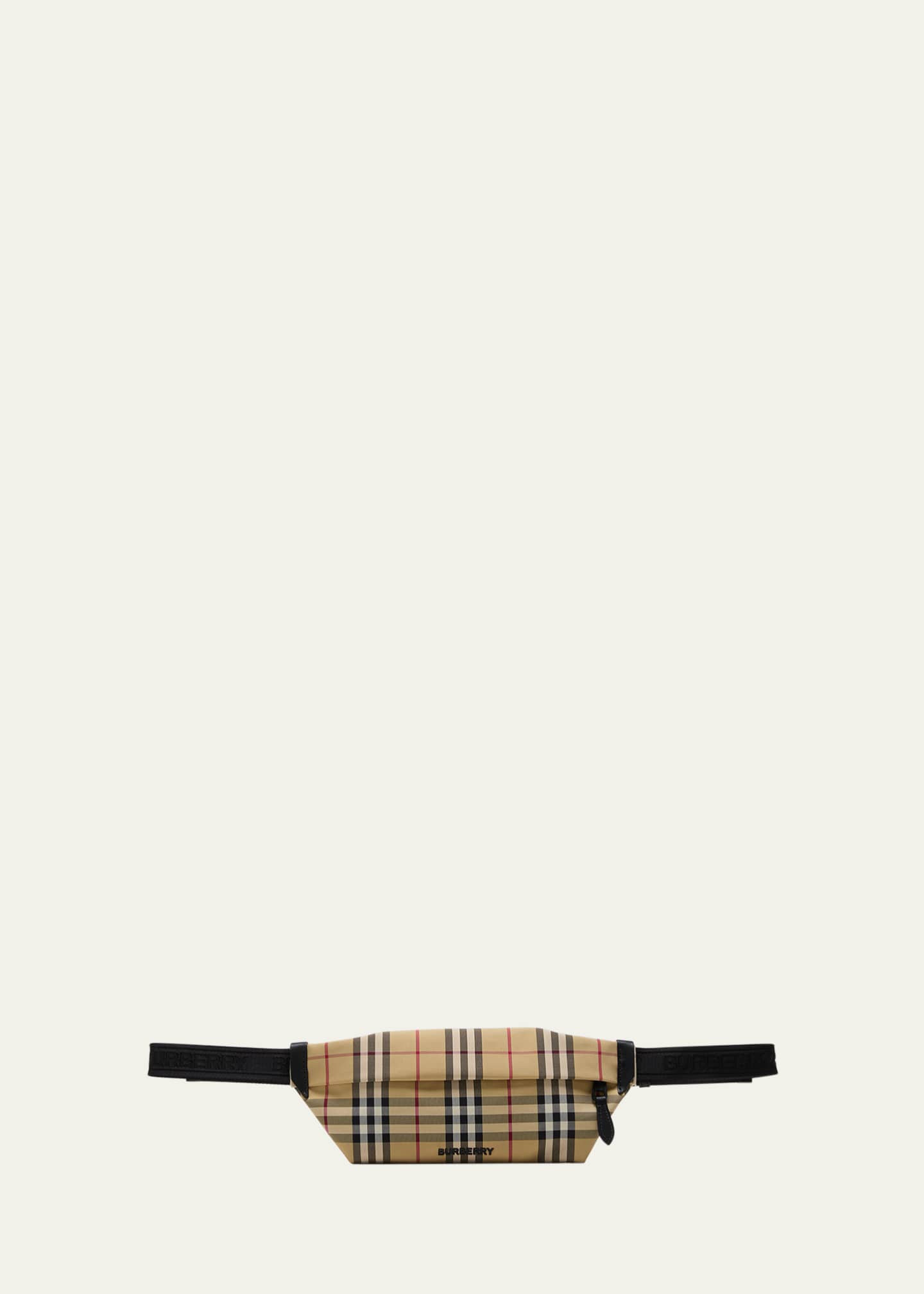 Burberry Stevie Check Belt Bag in Beige