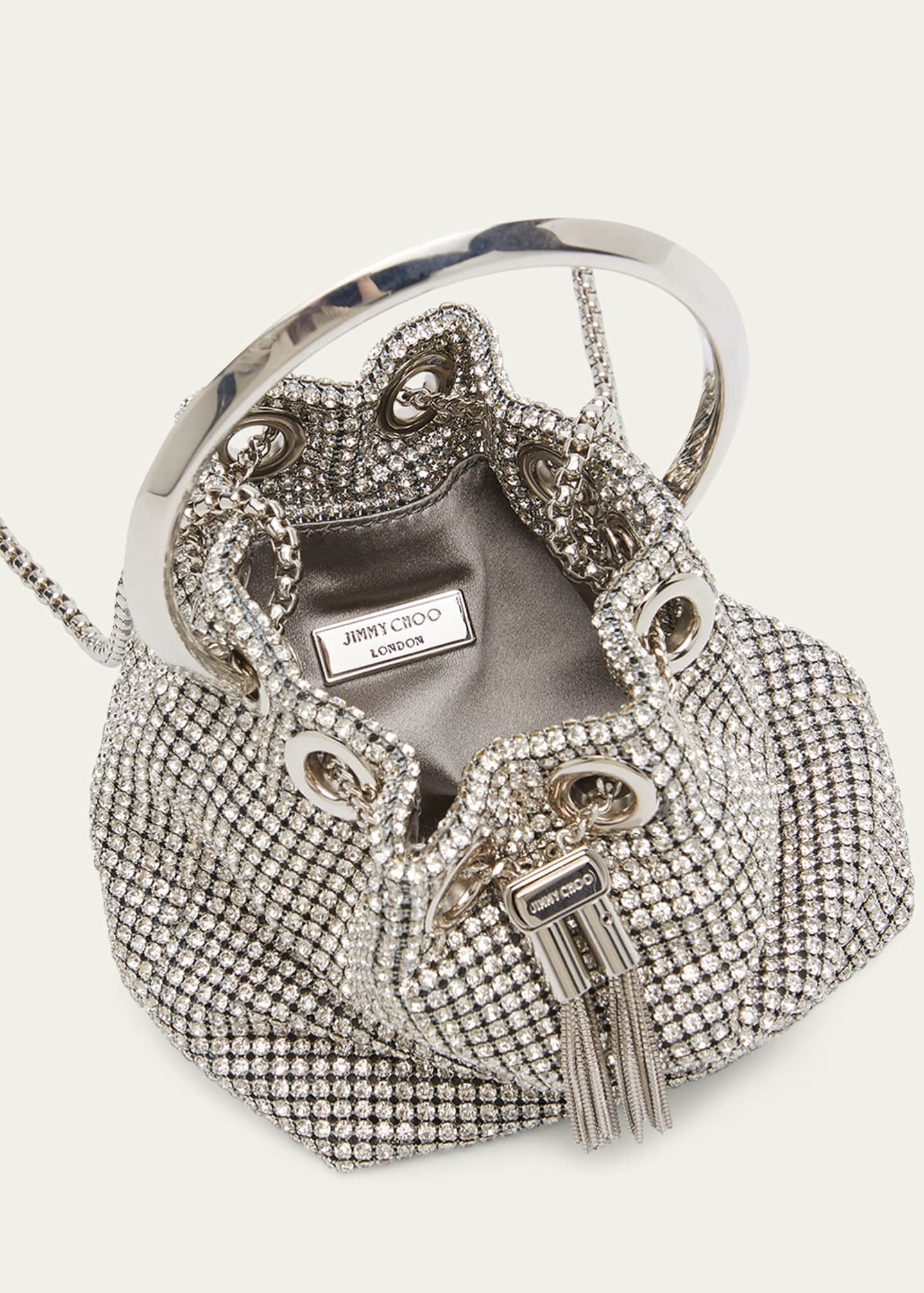 ショルダーバッグ・ポシェット Micro Mini Bucket Bag SILVER Jimmy Choo Bon Bon Micro Bucket Bag | Silver | FARFETCH
