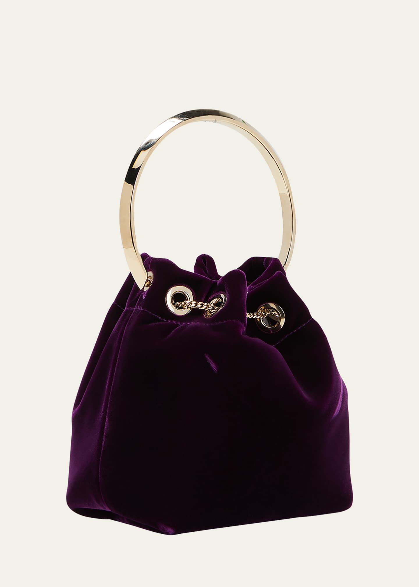 Jimmy Choo Bon Bon Velvet Drawstring Bucket Bag - Bergdorf Goodman