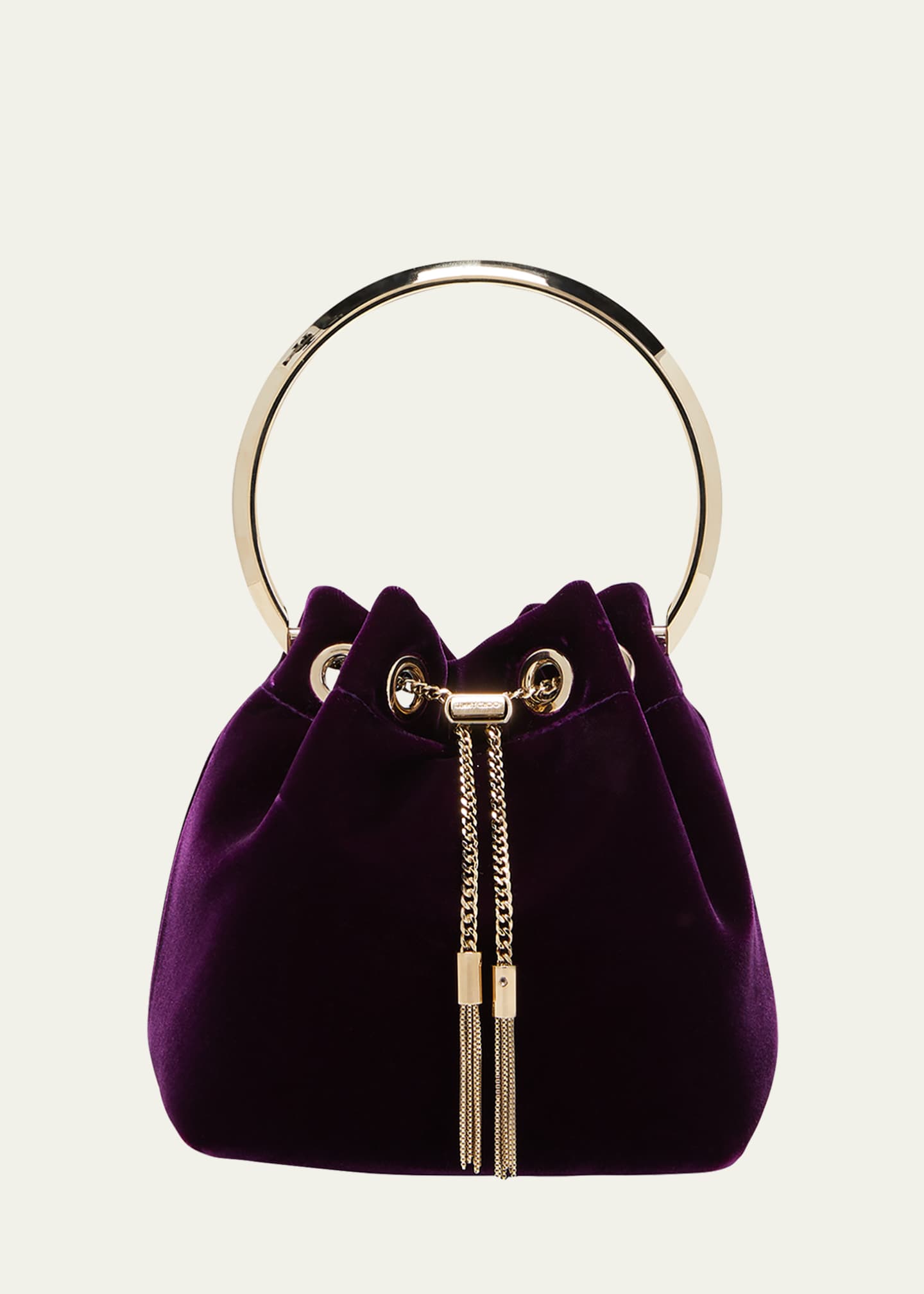 Jimmy Choo Bon Bon Velvet Drawstring Bucket Bag - Bergdorf Goodman