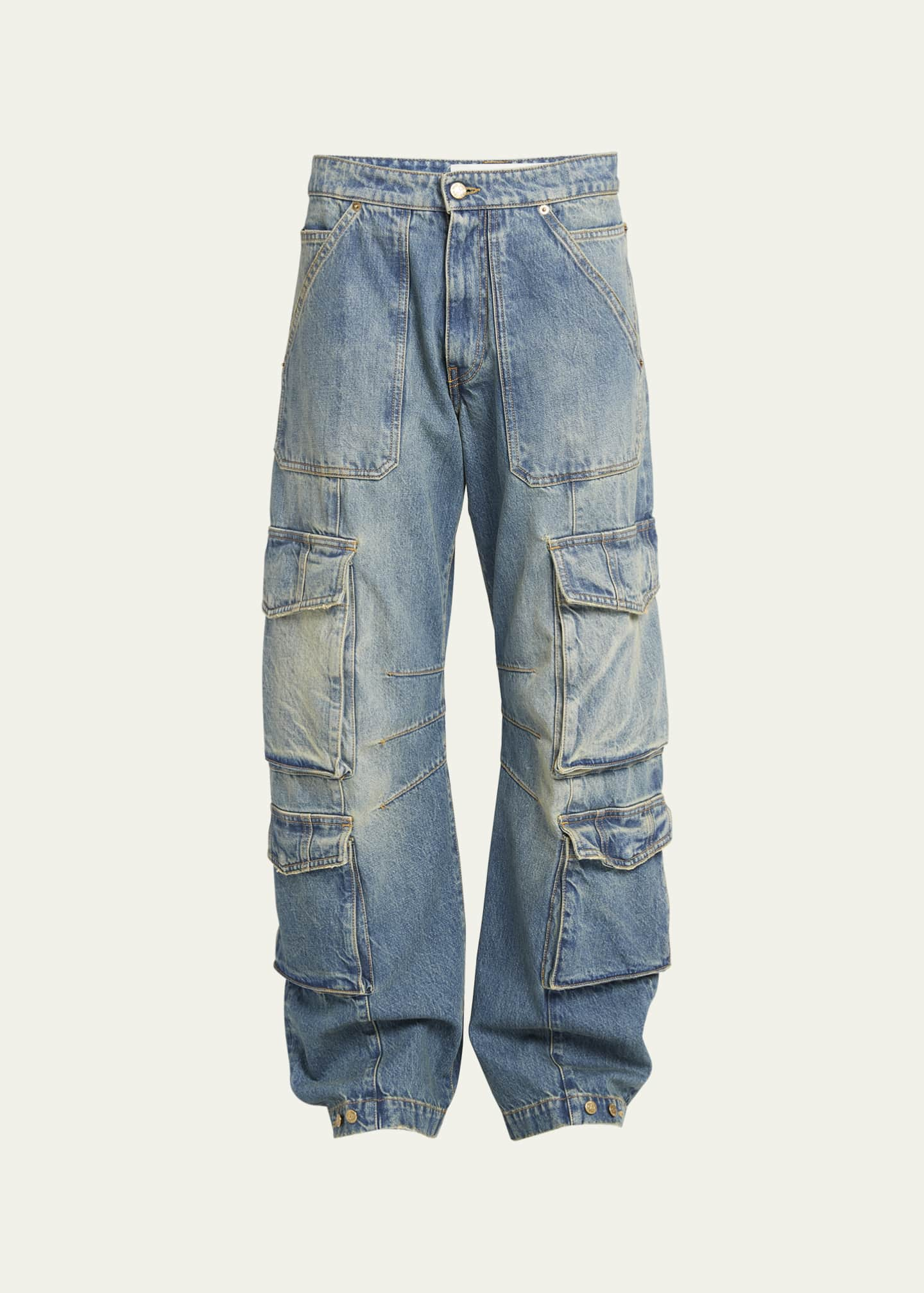 Golden Goose Low-Rise Wide-Leg Cargo Jeans - Bergdorf Goodman