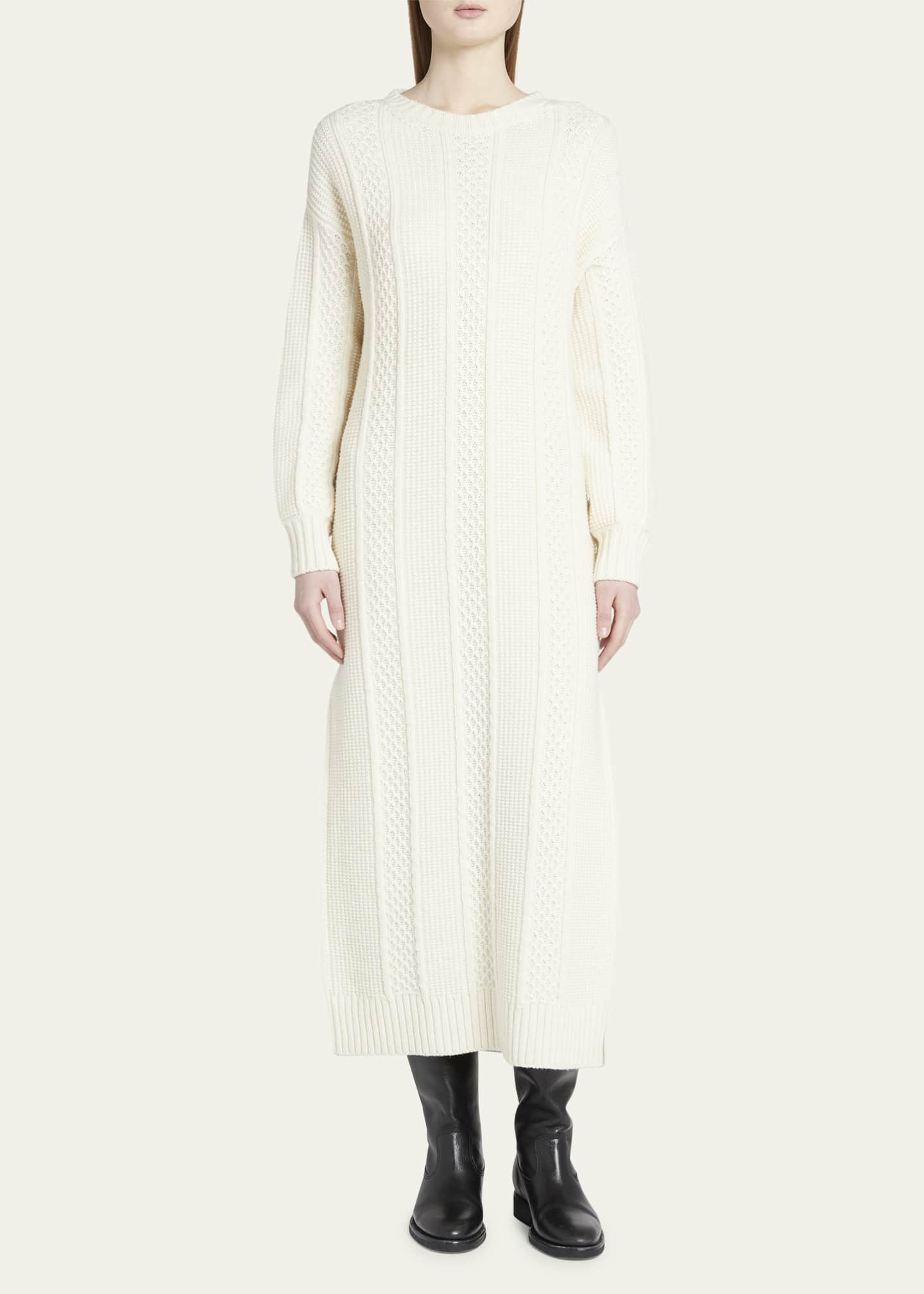 Cable knit maxi sweater dress sales