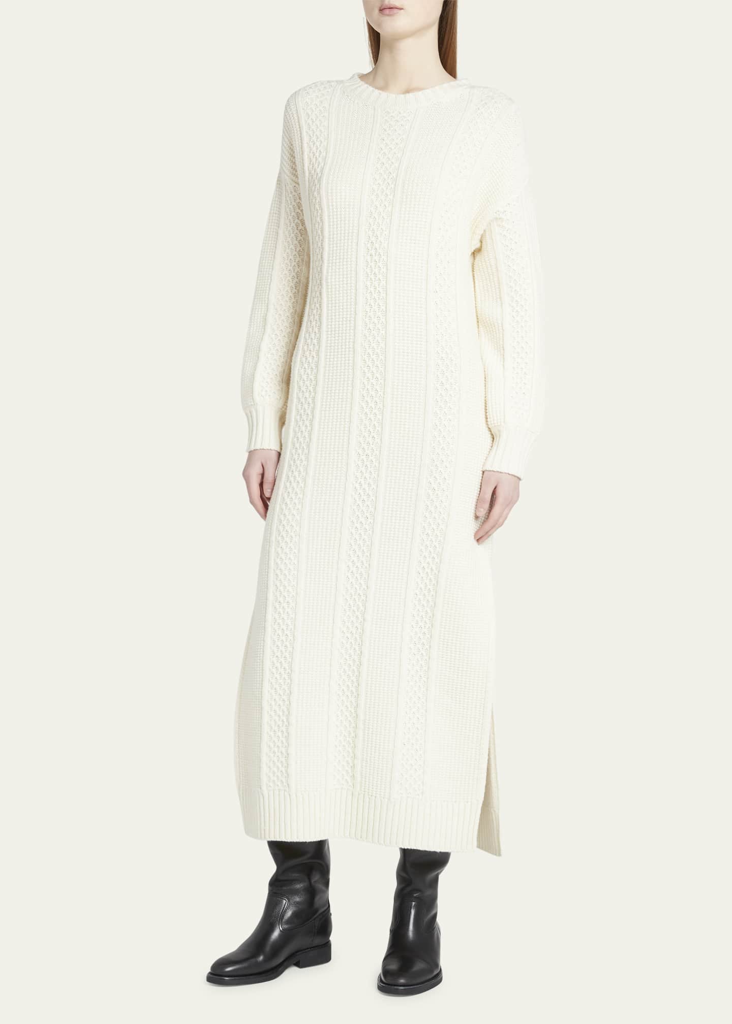 Golden Goose Crewneck Cable-Knit Maxi Sweater Dress - Bergdorf Goodman