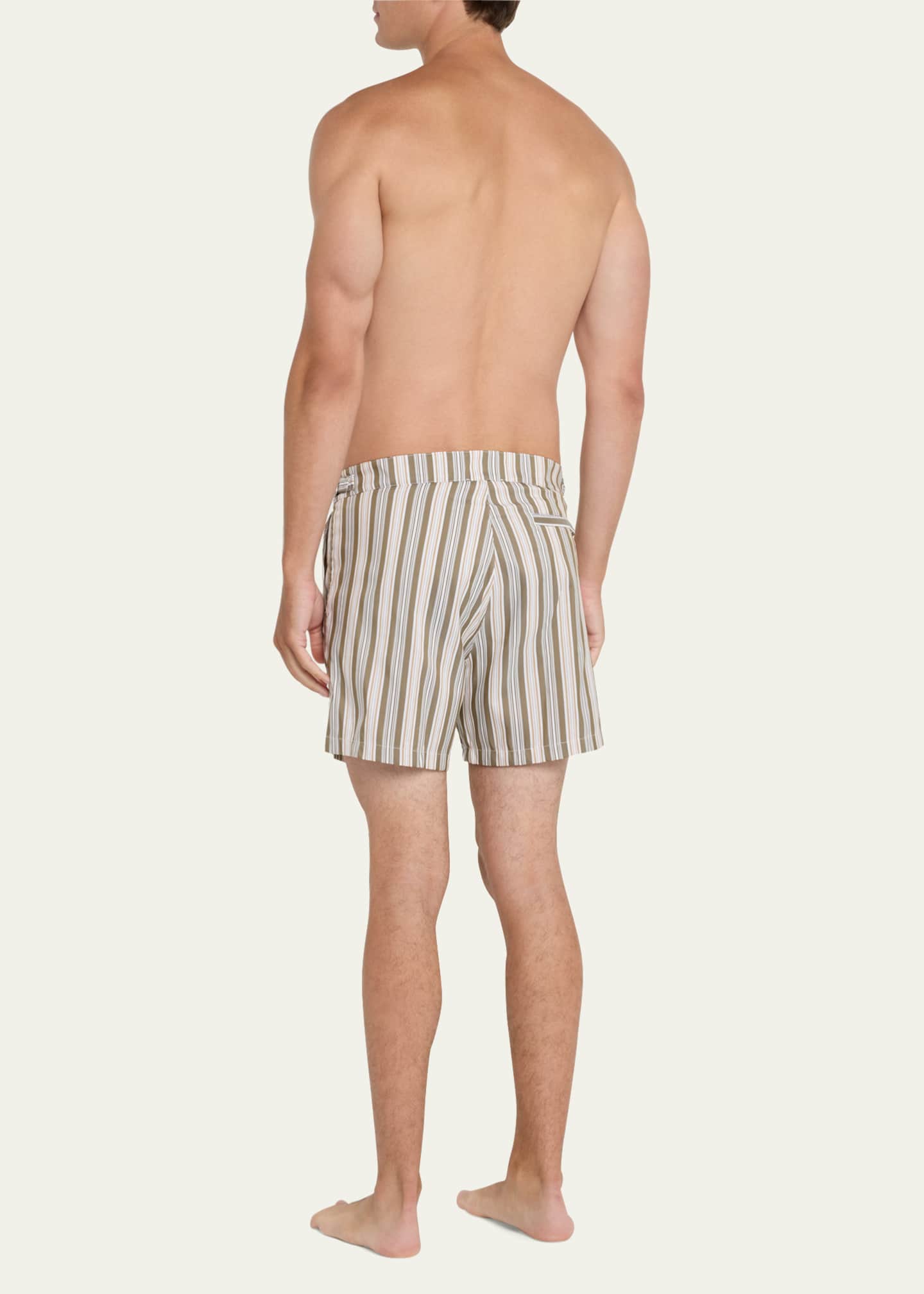 Loro Piana Men's Kito Stripe Swim Trunks Bergdorf Goodman