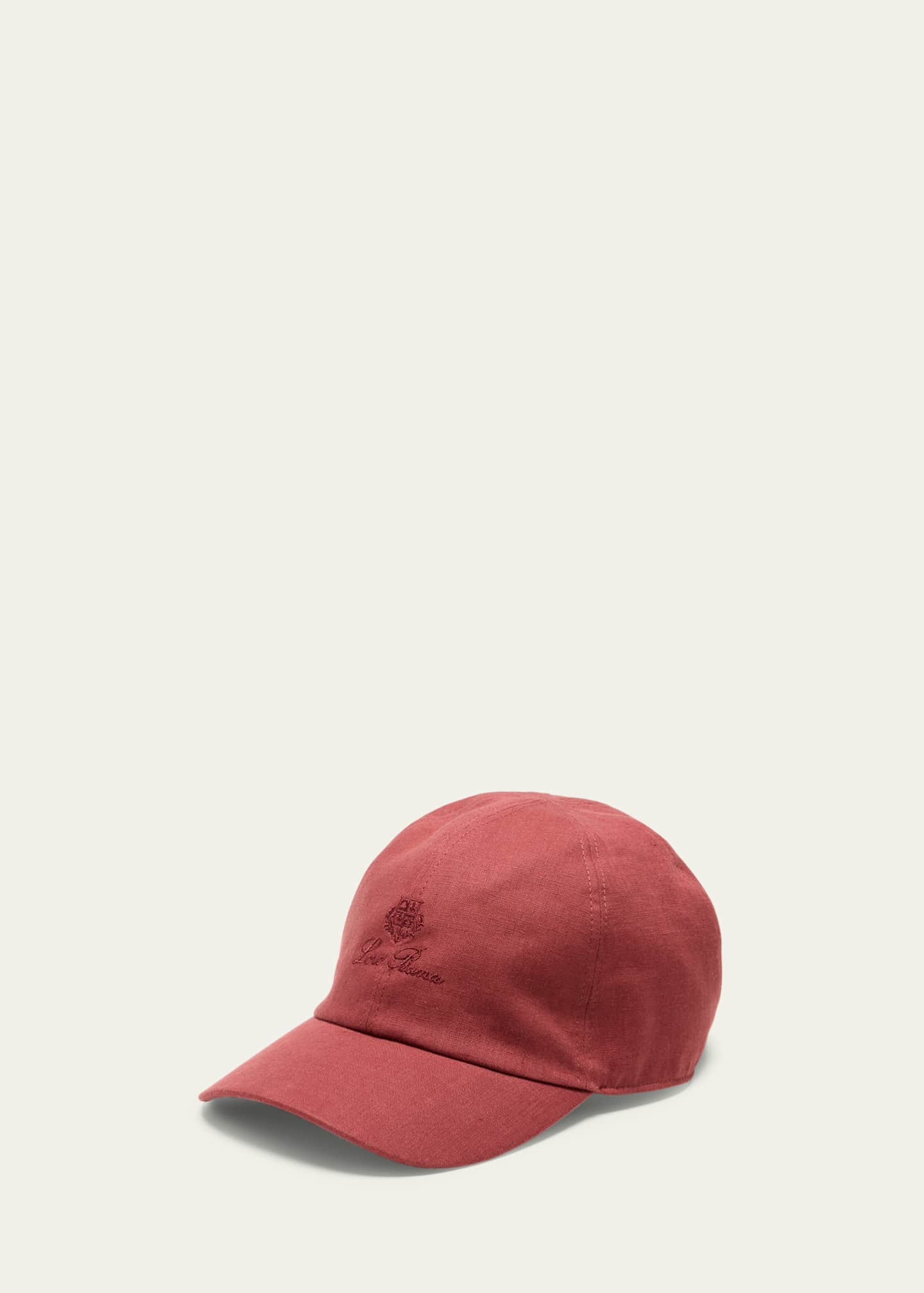 Loro Piana Men's Linen 6-Panel Baseball Hat Image 4 of 4