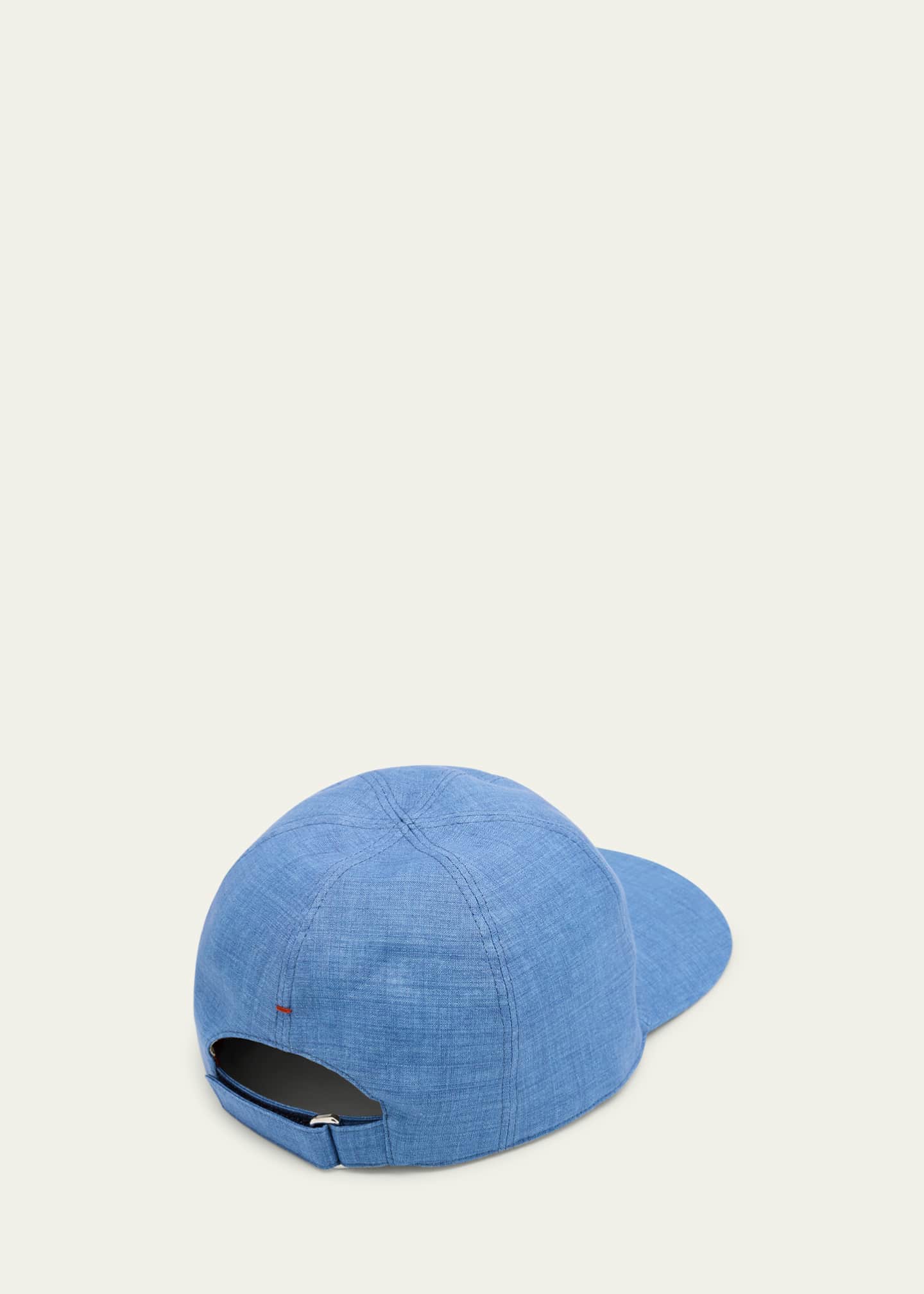 Loro Piana Men's Linen 6-Panel Baseball Hat Image 2 of 4