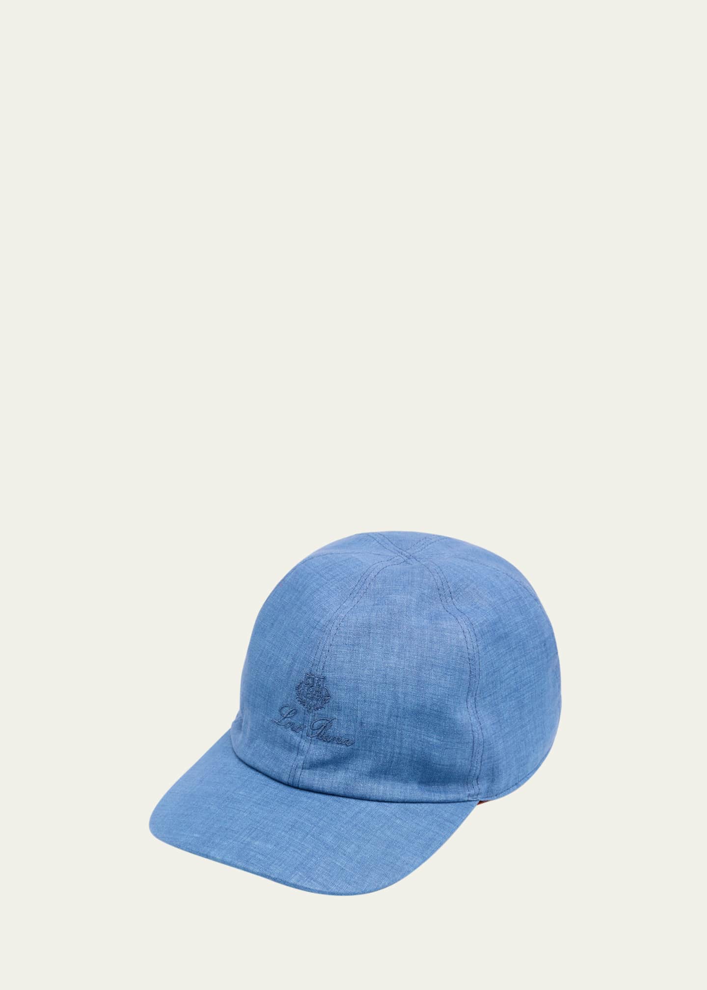 Loro Piana Men's Linen 6-Panel Baseball Hat Image 1 of 4
