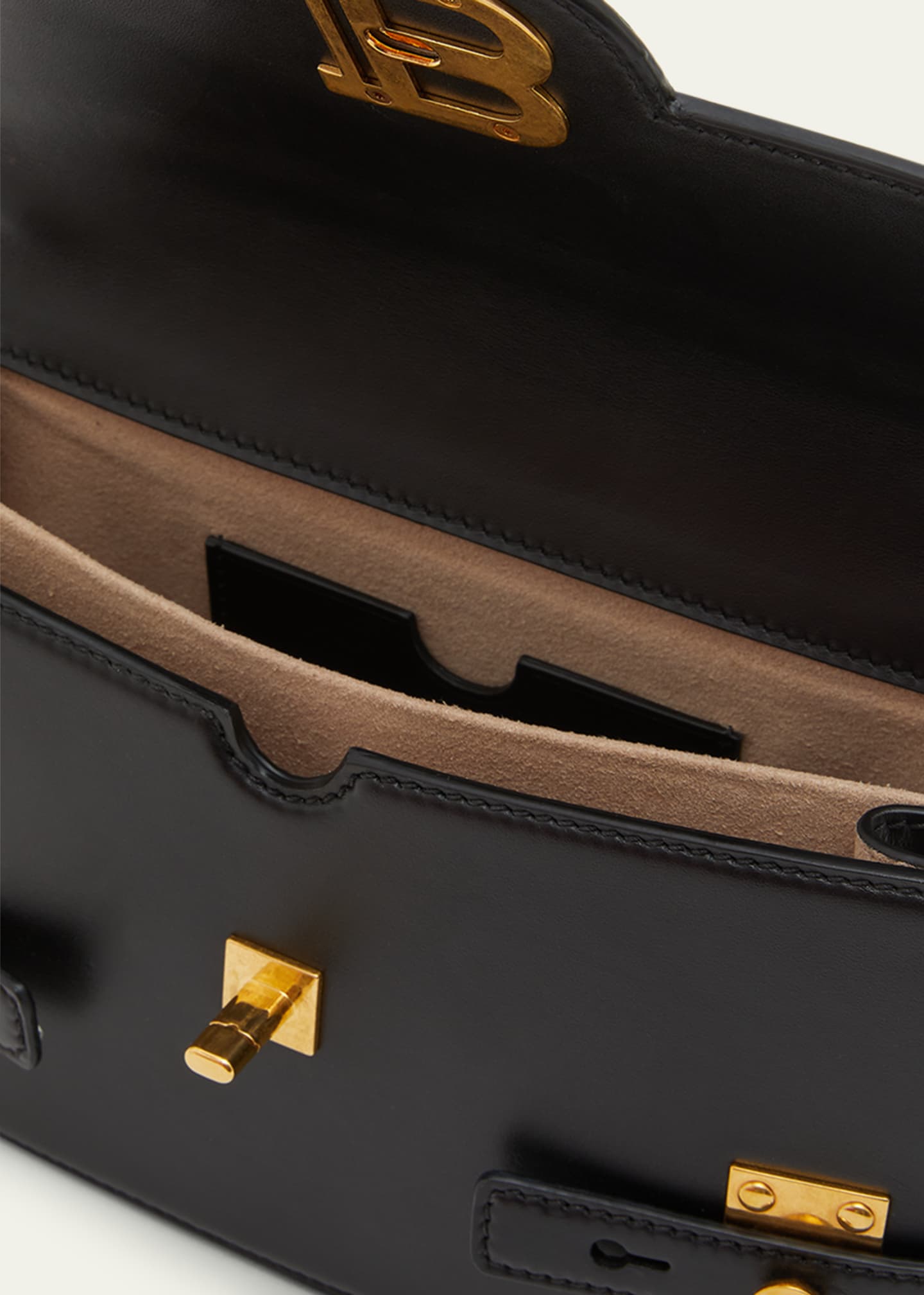 Balmain BBuzz 24 Shoulder Bag in Smooth Leather Image 4 of 5