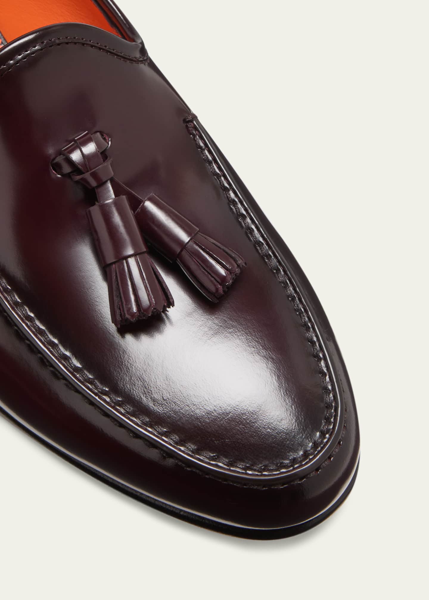 Santoni Andrea tassel-detail leather loafers - Black