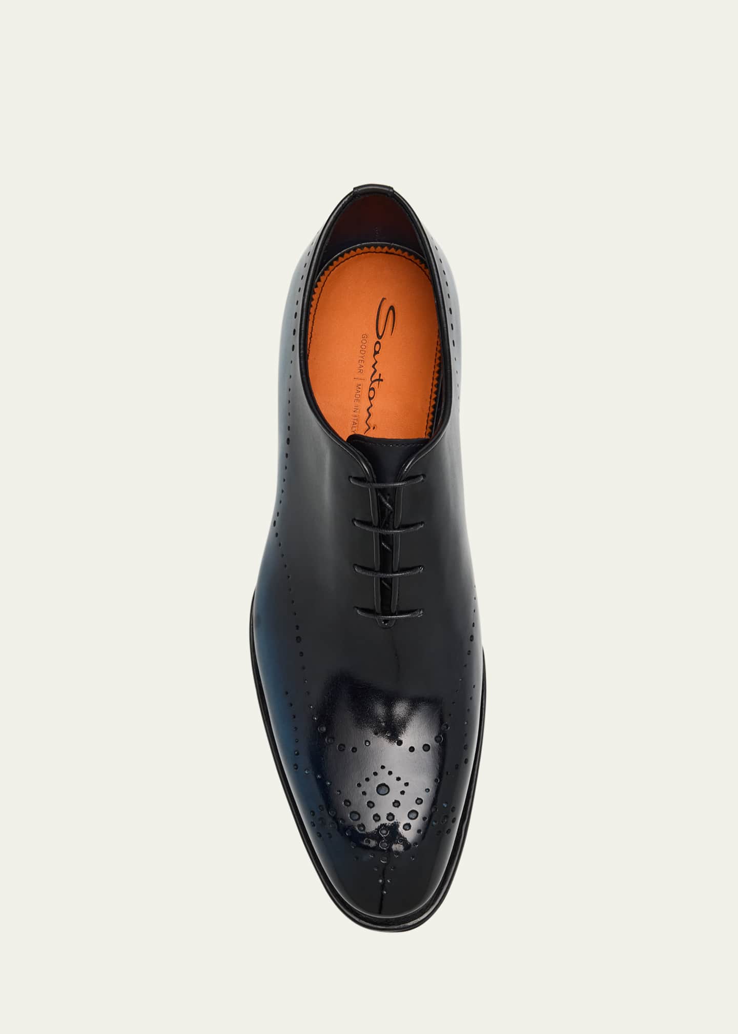 Santoni Men's Kaj Bicolor Brogue Leather Oxfords - Bergdorf Goodman