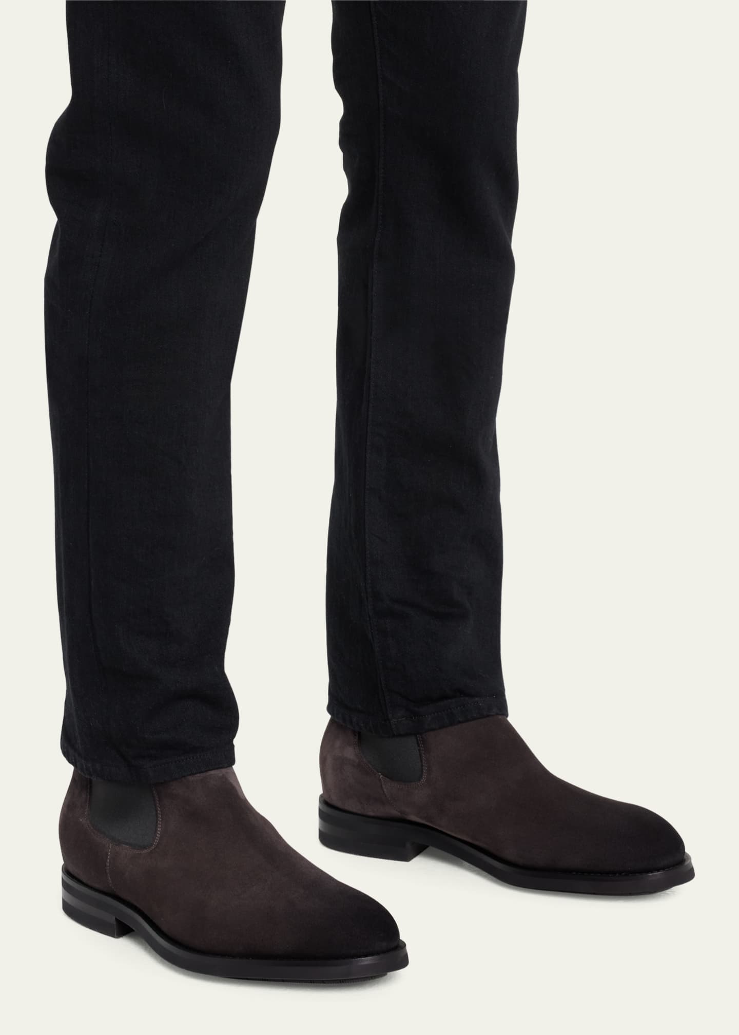 Santoni Men s Enver Suede Chelsea Boots