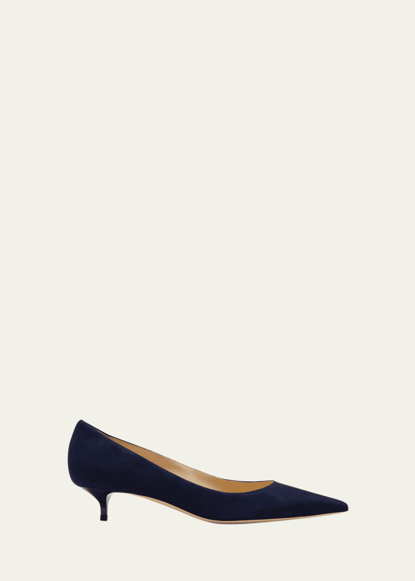 Jimmy Choo Amelia Suede Kitten-Heel Pumps, Navy - Bergdorf
