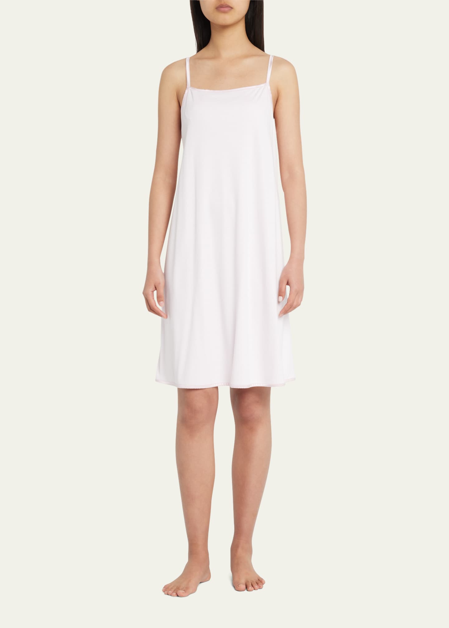 Hanro Cleo Sleeveless SquareNeck Cotton Nightgown Bergdorf Goodman