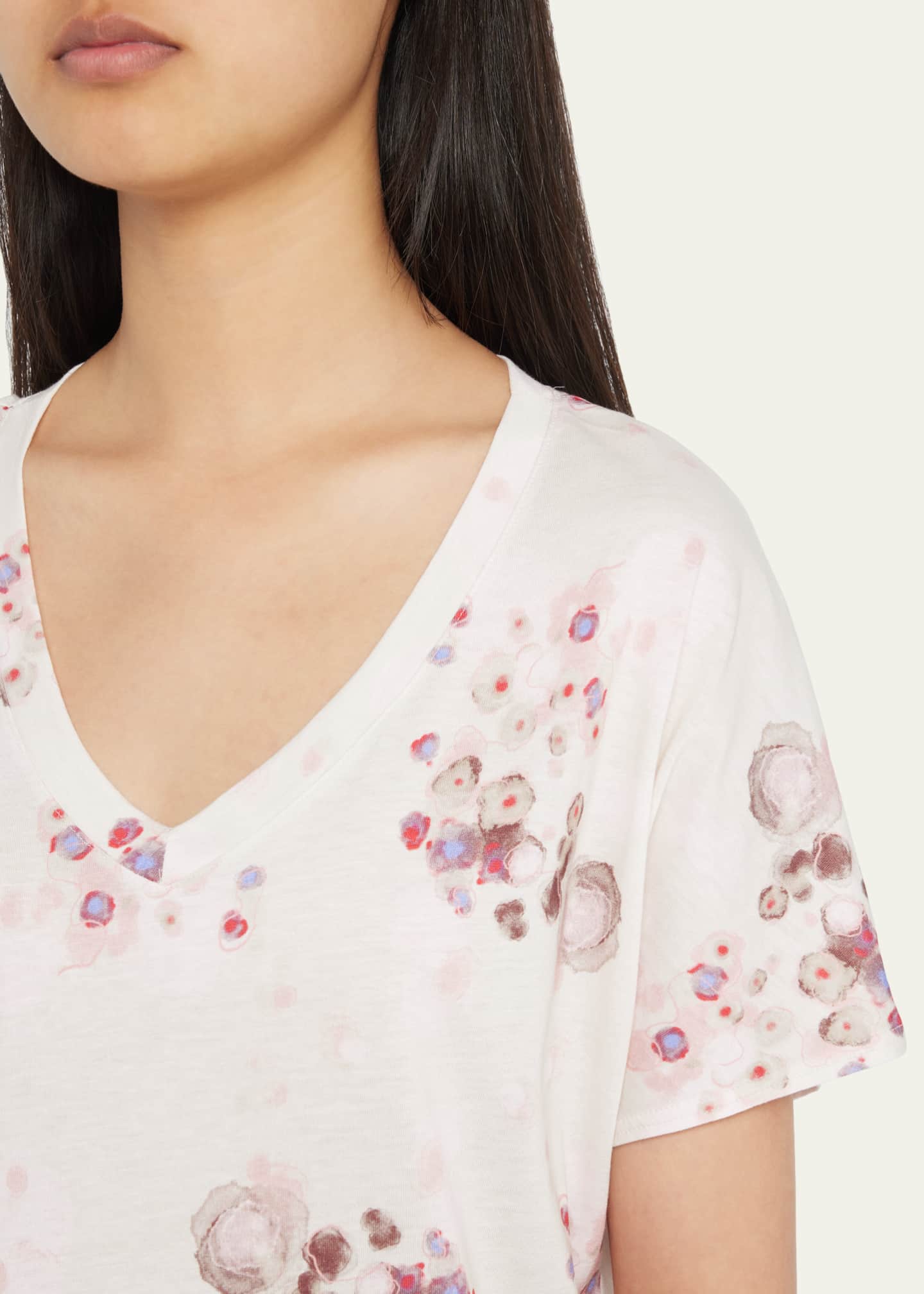 Hanro Short-Sleeve Abstract-Print Nightgown - Bergdorf Goodman