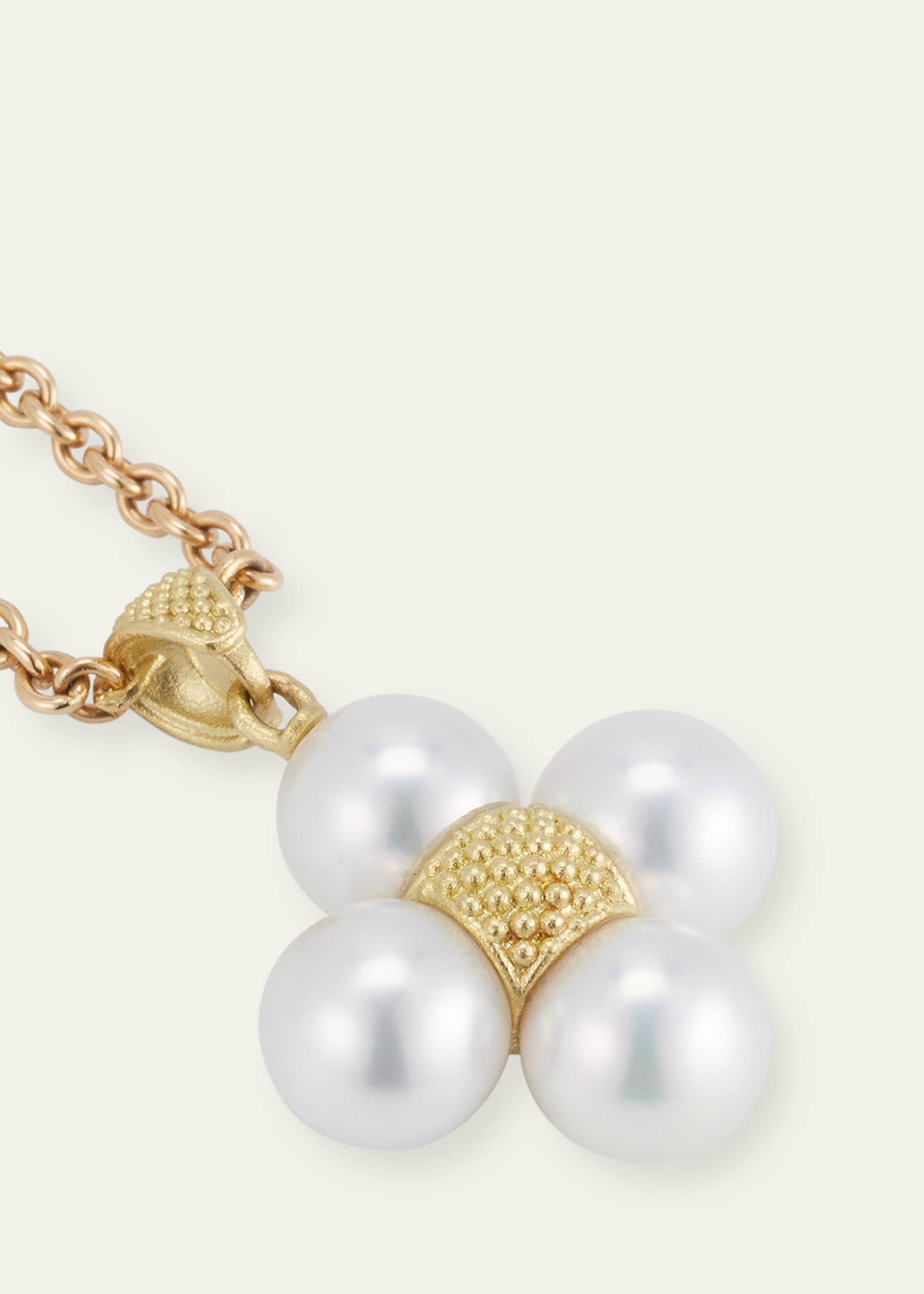 Paul Morelli 18K Yellow Gold Sequence Akoya Pearl Pendant Image 3 of 4