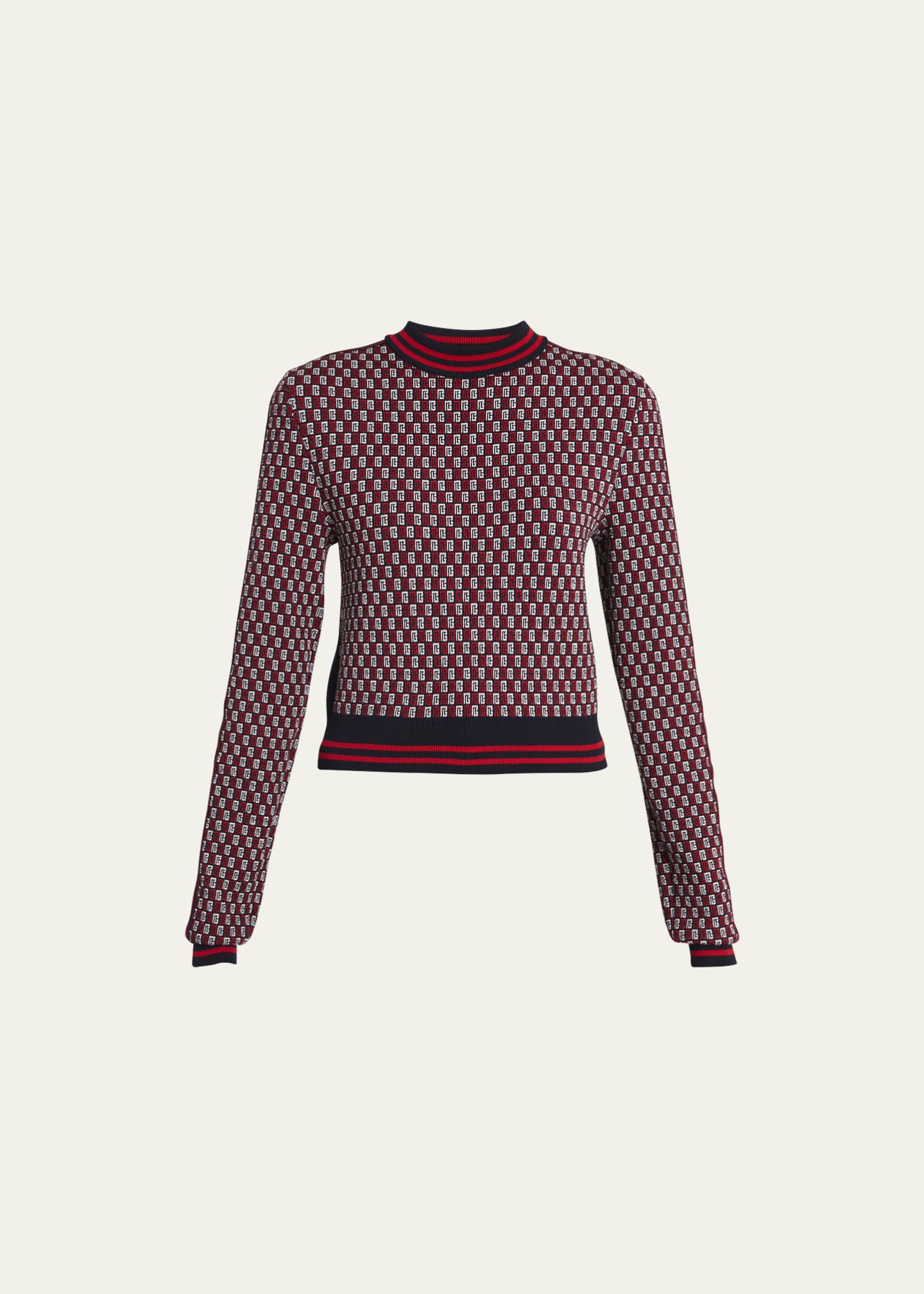 Balmain Monogram Jacquard Sweater