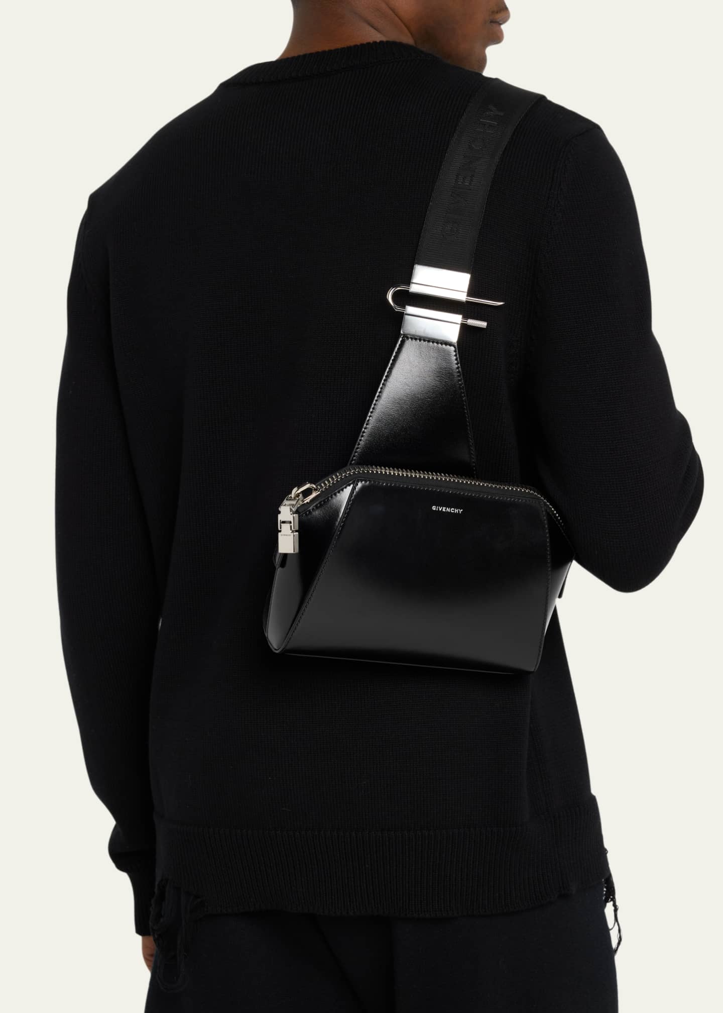 Givenchy Men's Antigona U Leather Crossbody Bag - Bergdorf Goodman