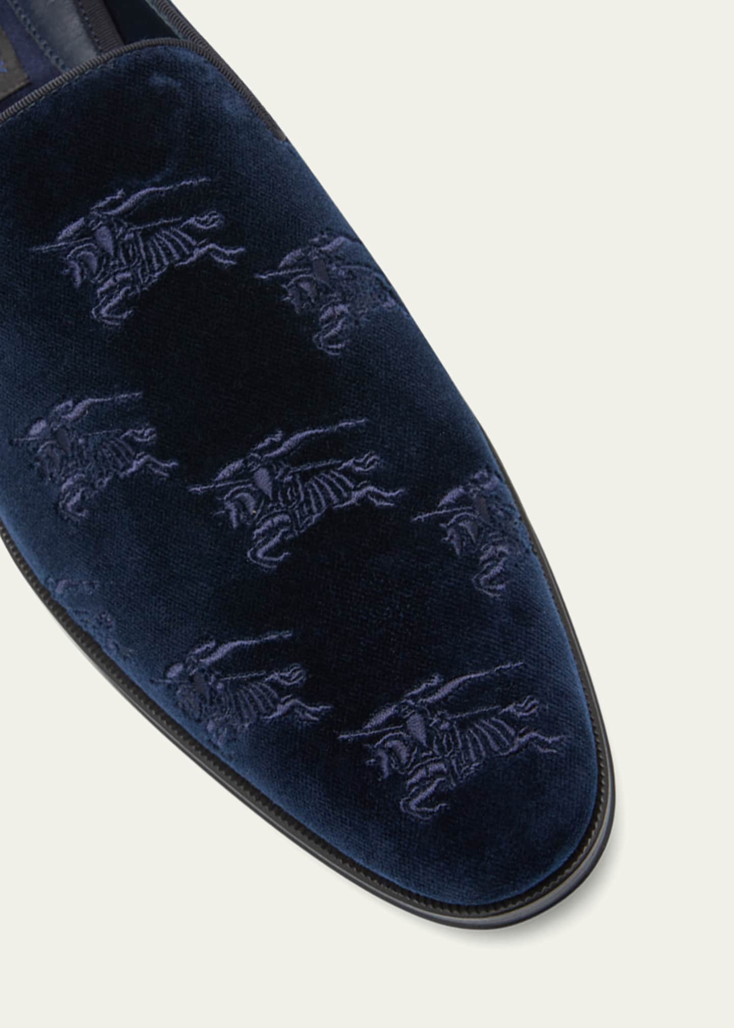 Burberry blue on sale velvet shoes