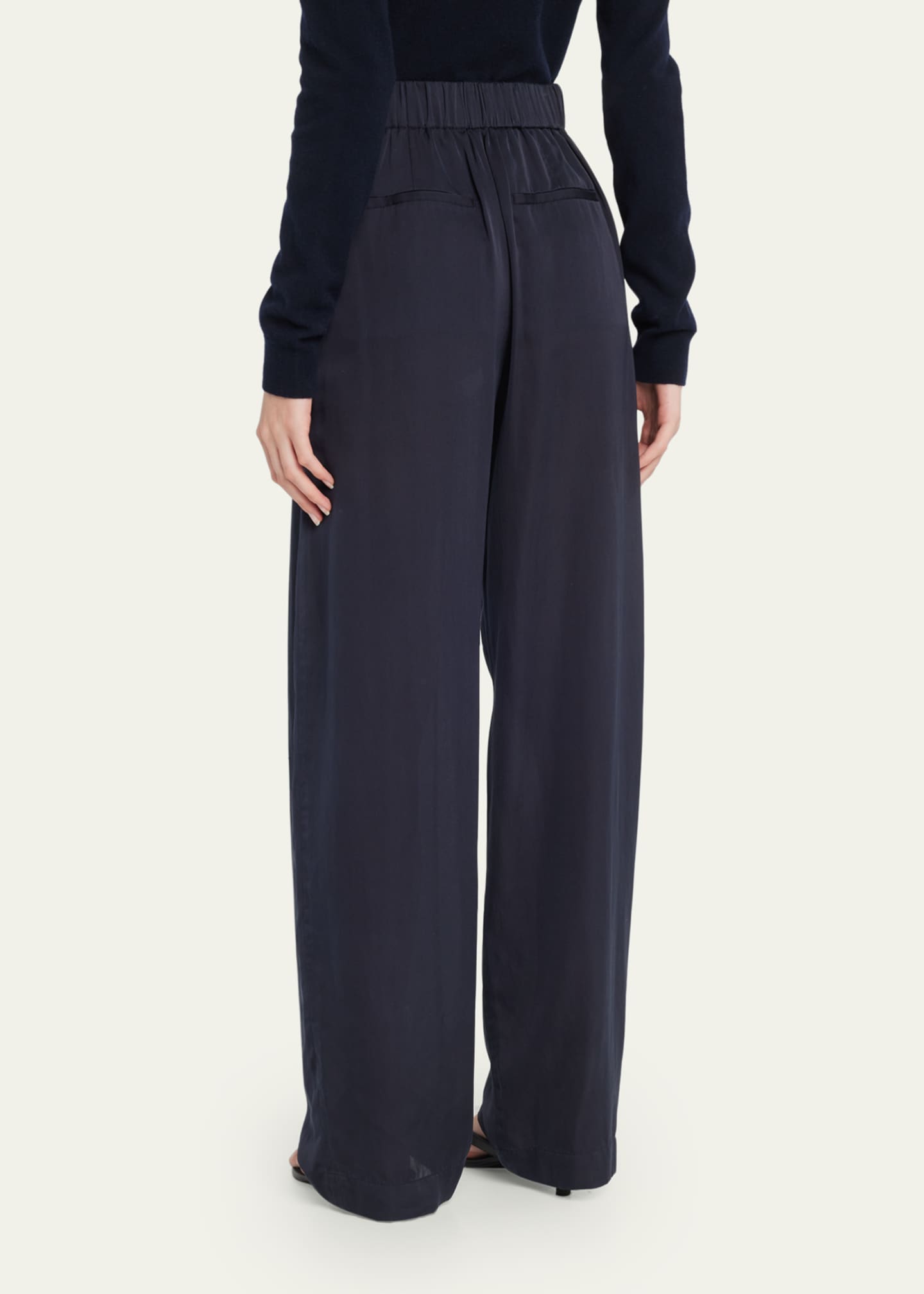 Vince HighWaist Silk PullOn Pants Bergdorf Goodman
