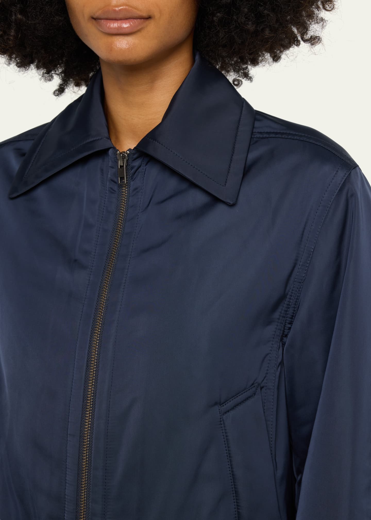 Vince Nylon ZipFront Bomber Jacket Bergdorf Goodman