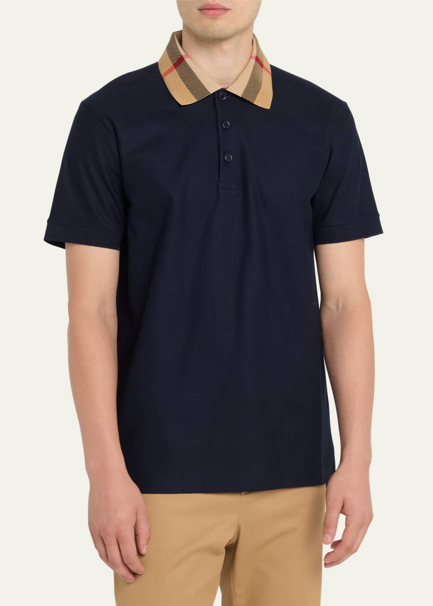 Burberry polo check collar 2025