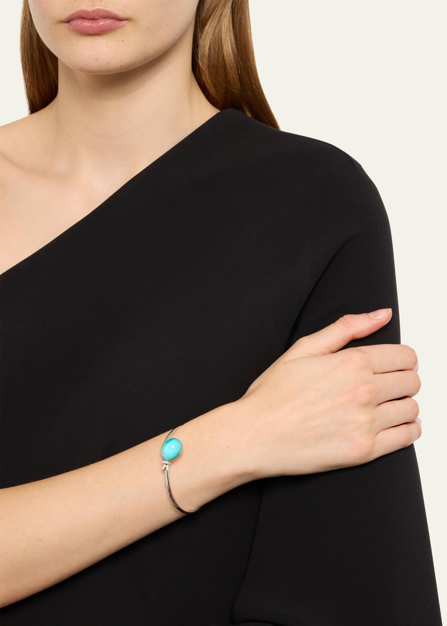 Vhernier Palloncini Turquoise Cuff Bracelet in 18K White Gold Image 2 of 4