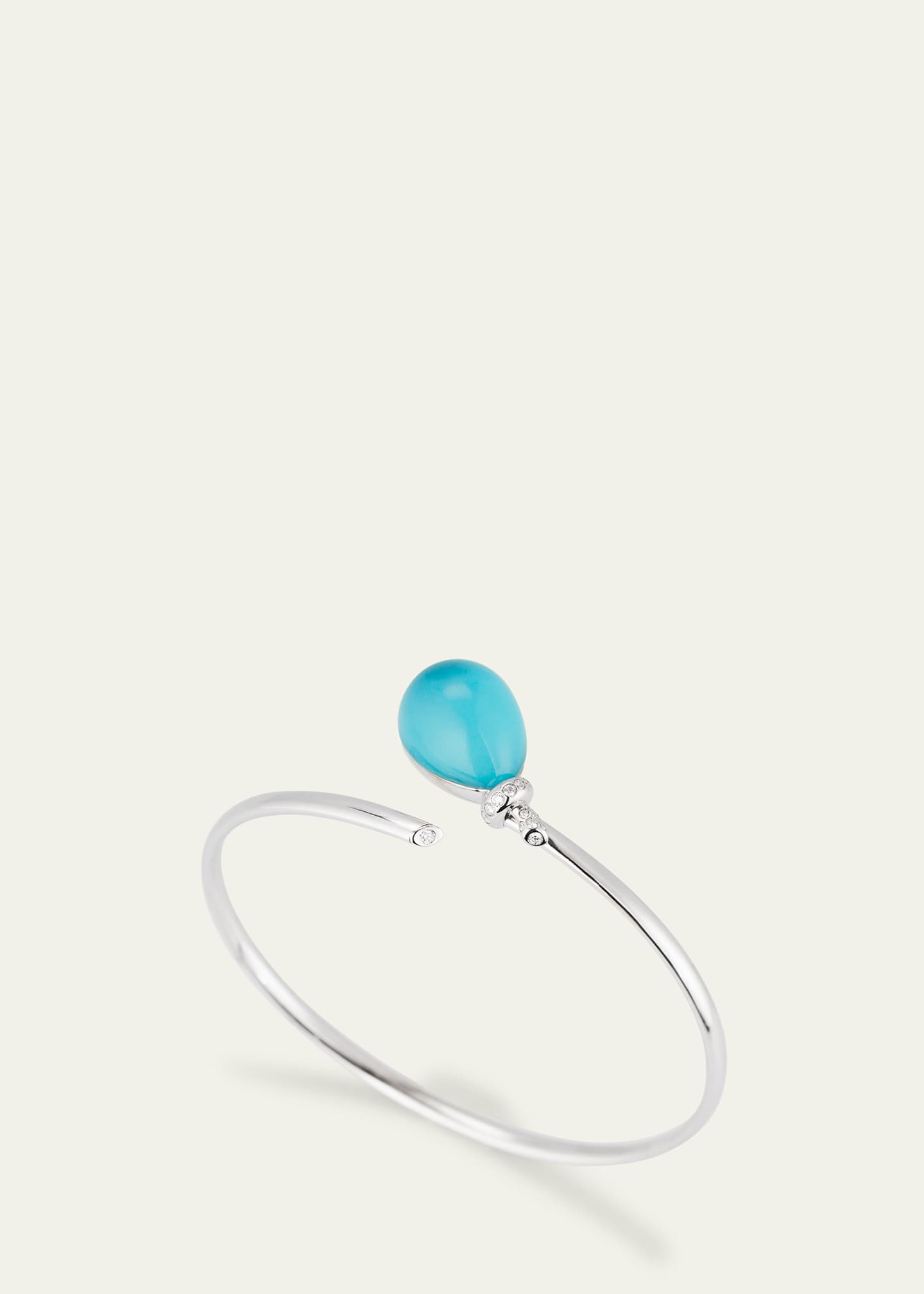 Vhernier Palloncini Turquoise Cuff Bracelet in 18K White Gold Image 4 of 4